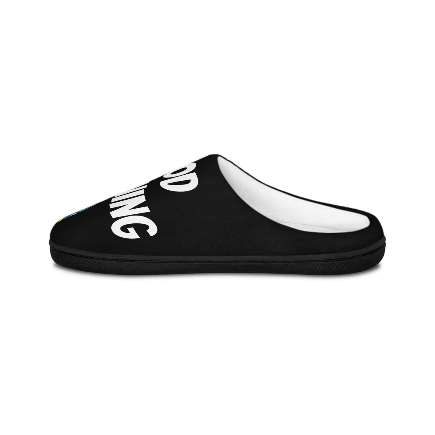 Men's Indoor Slippers - GOOD MORNING JESUS - BLACK