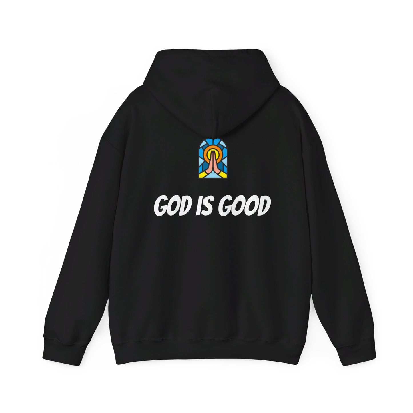 Unisex Heavy Blend™ Hooded Sweatshirt - Black Writing - GOOD MORNING JESUS