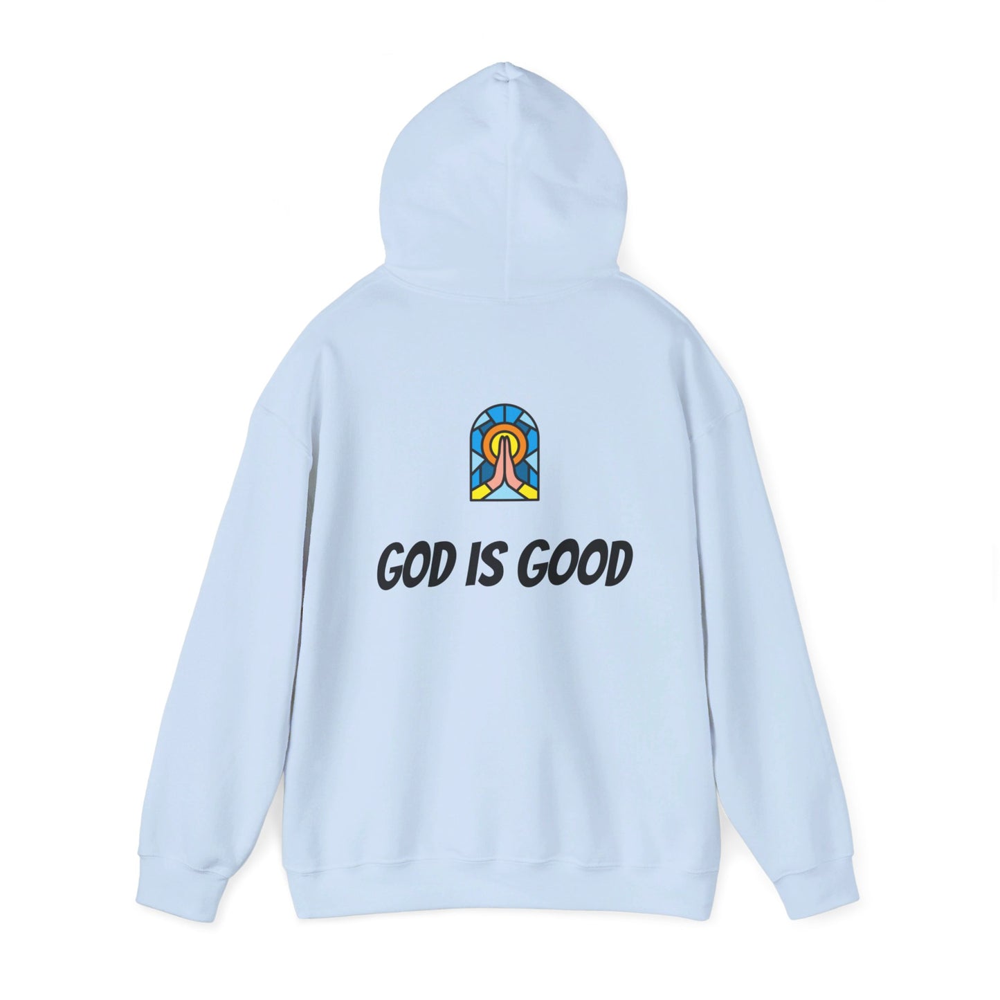 Unisex Heavy Blend™ Hooded Sweatshirt - Black Writing - GOOD MORNING JESUS