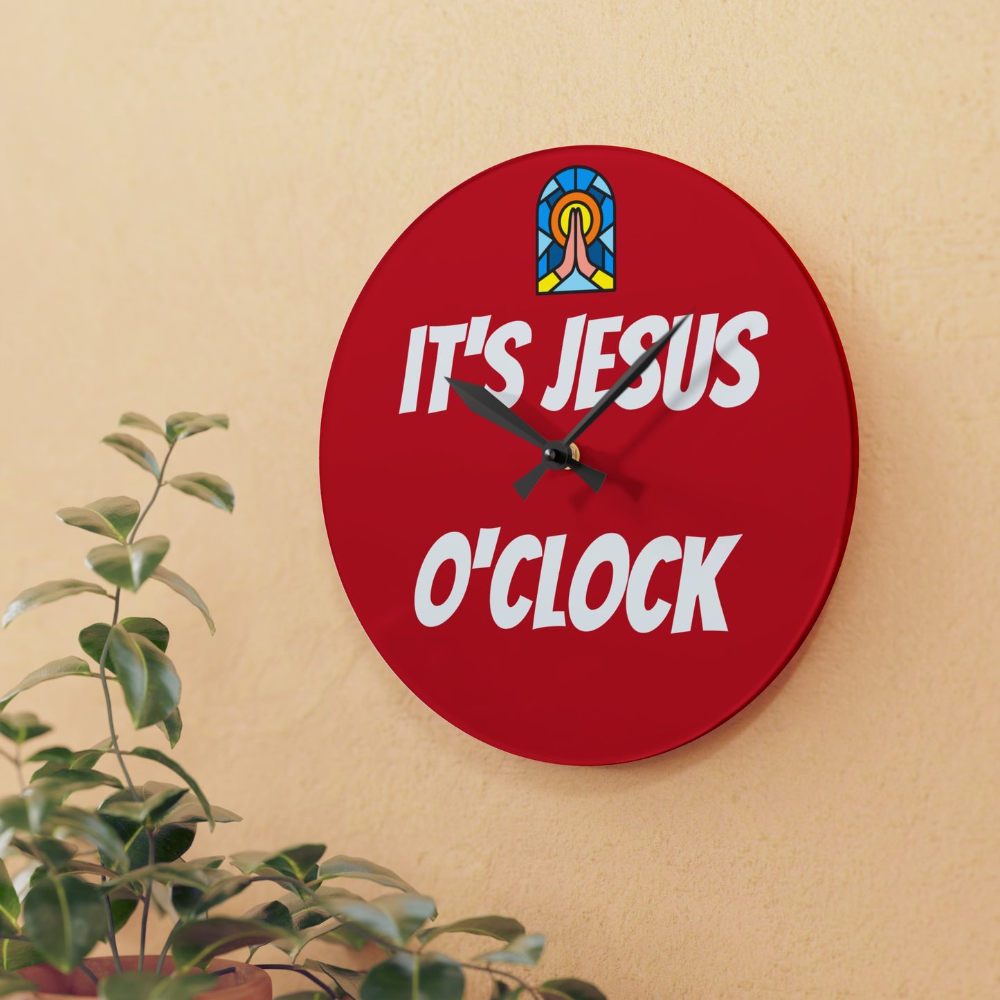 Acrylic Wall Clock - RED
