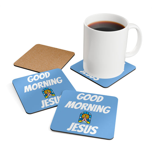 Corkwood Coaster Set - BABY BLUE