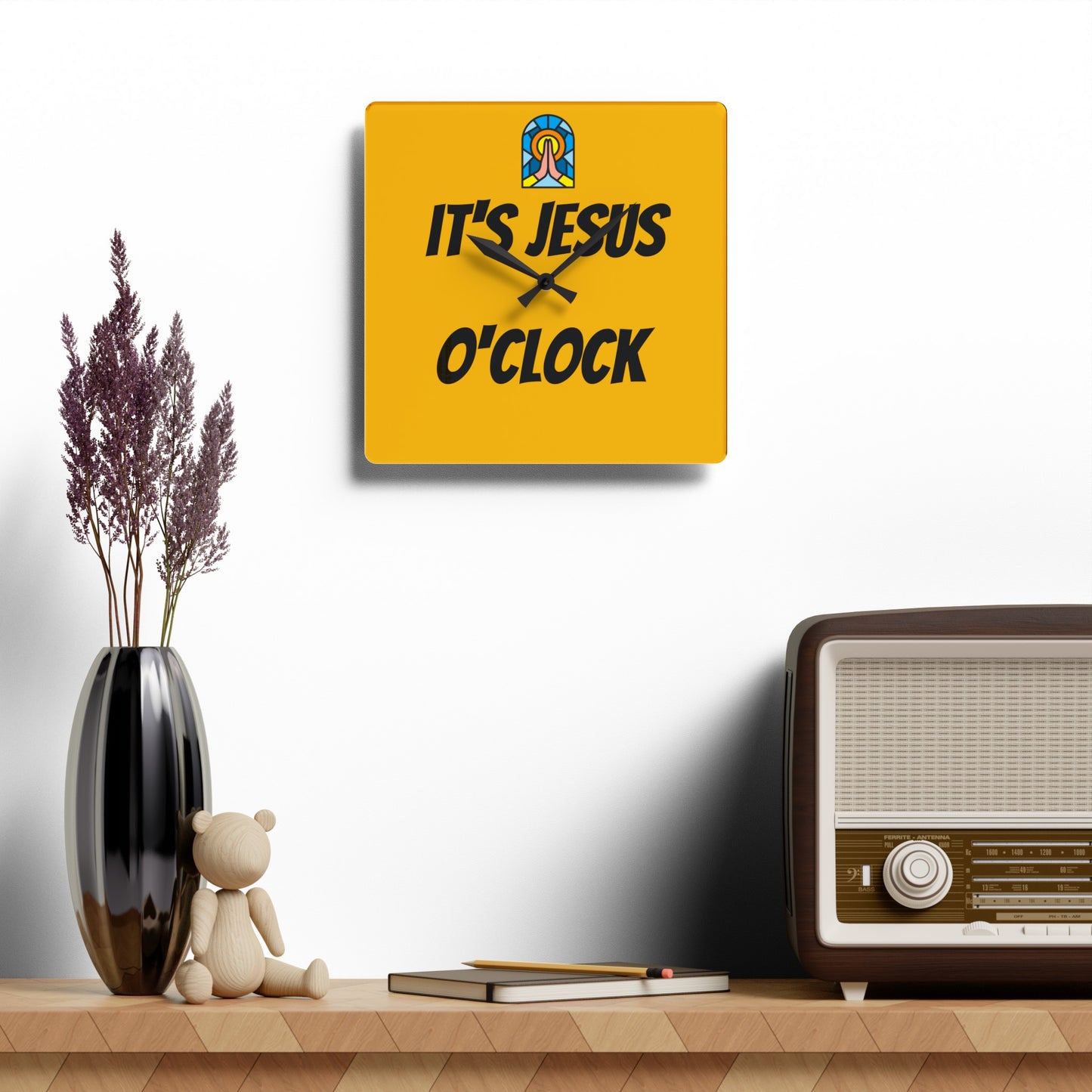 Acrylic Wall Clock - YELLOW