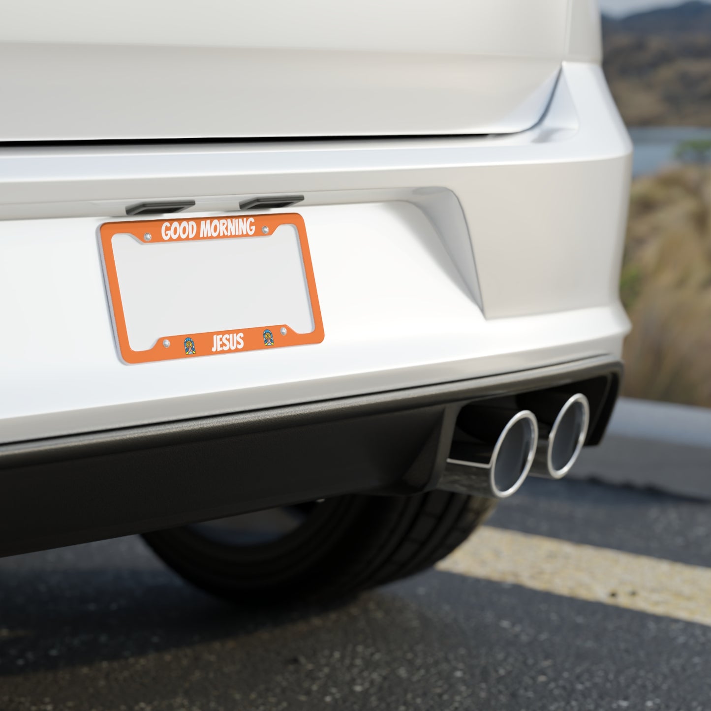 License Plate Frame - ORANGE