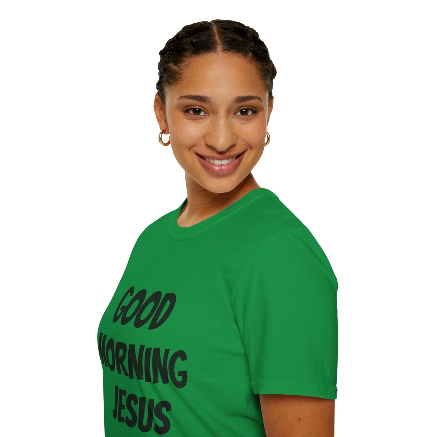 Unisex Softstyle T-Shirt - Black Writing - GOOD MORNING JESUS