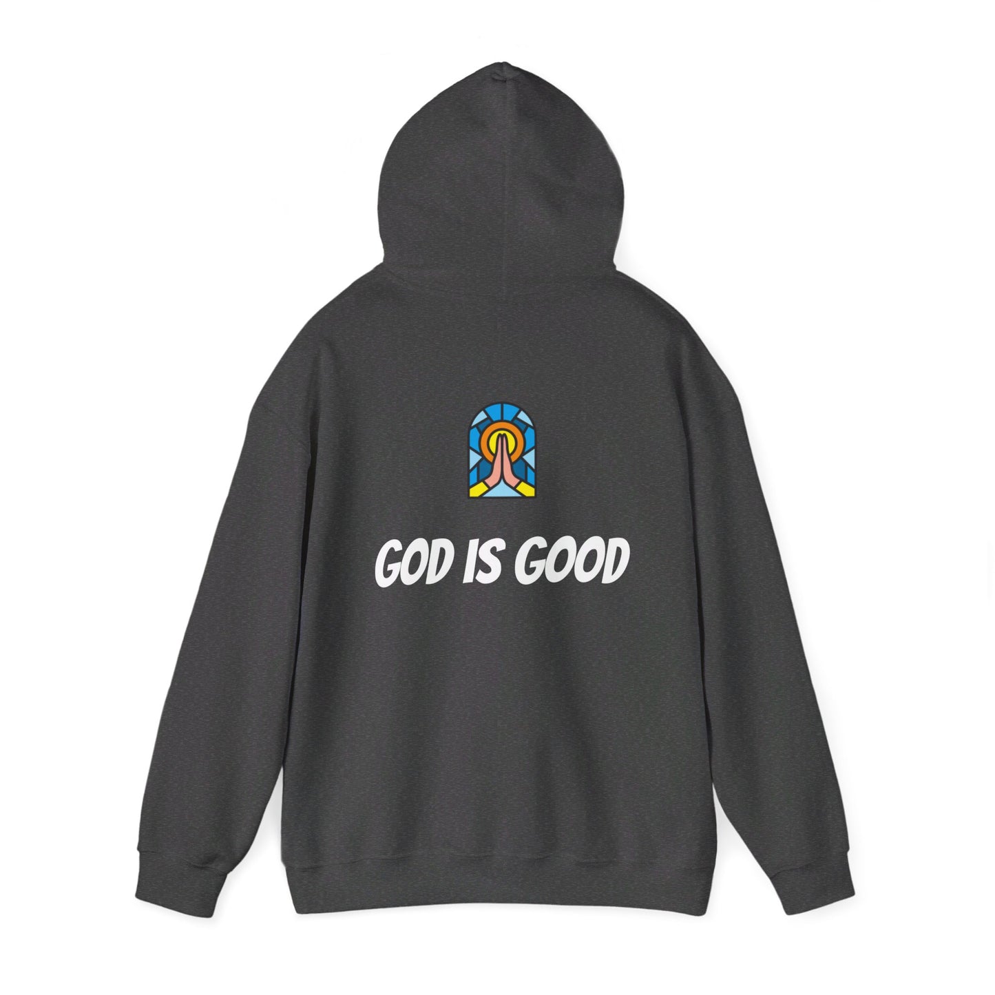 Unisex Heavy Blend™ Hooded Sweatshirt - Black Writing - GOOD MORNING JESUS