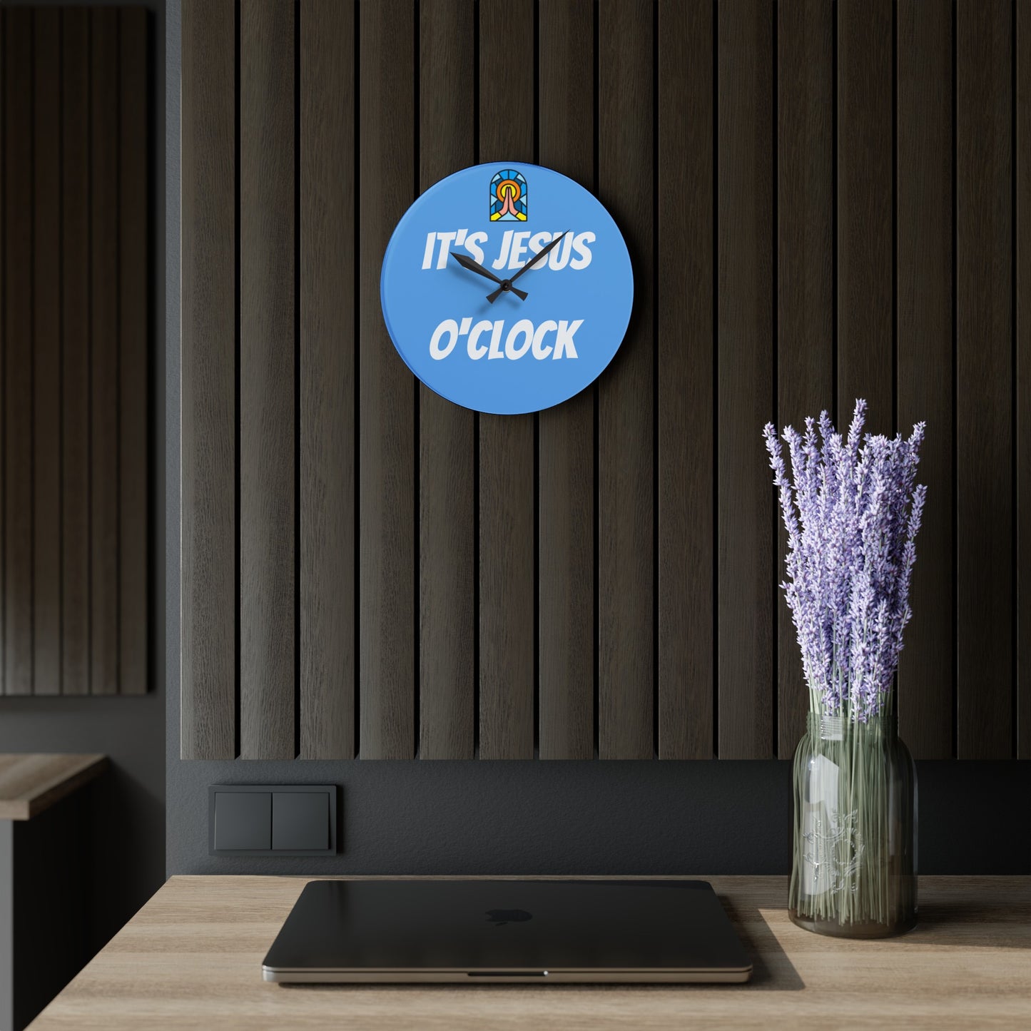 Acrylic Wall Clock - BABY BLUE