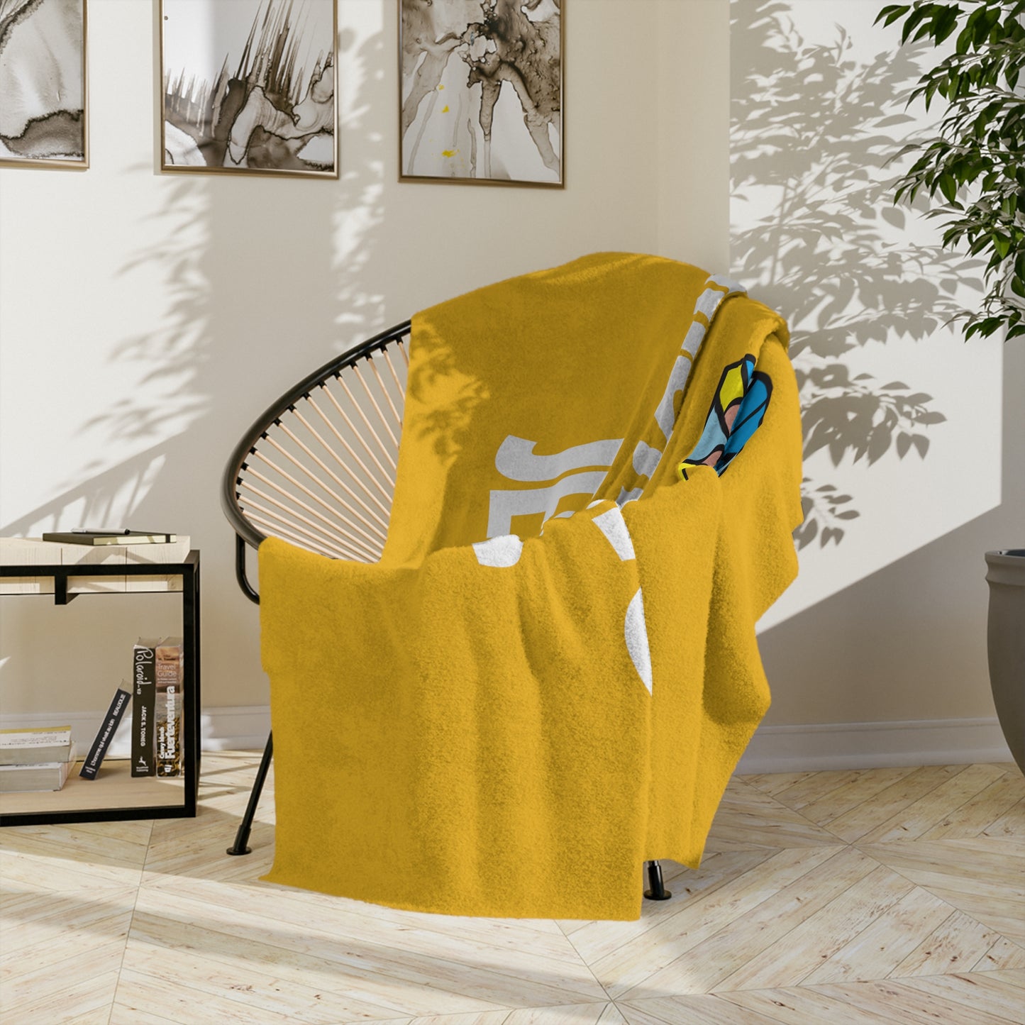 Velveteen Microfiber Blanket - YELLOW