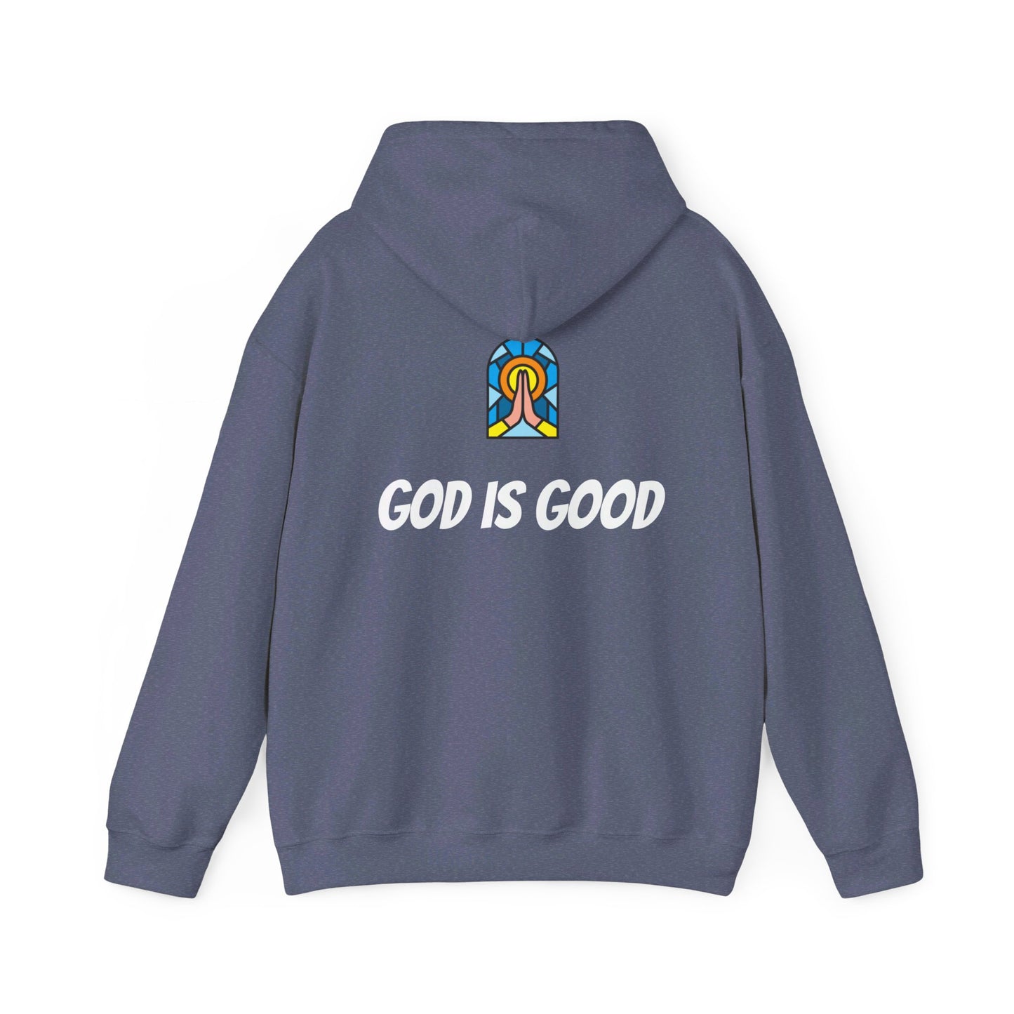 Unisex Heavy Blend™ Hooded Sweatshirt - Black Writing - GOOD MORNING JESUS