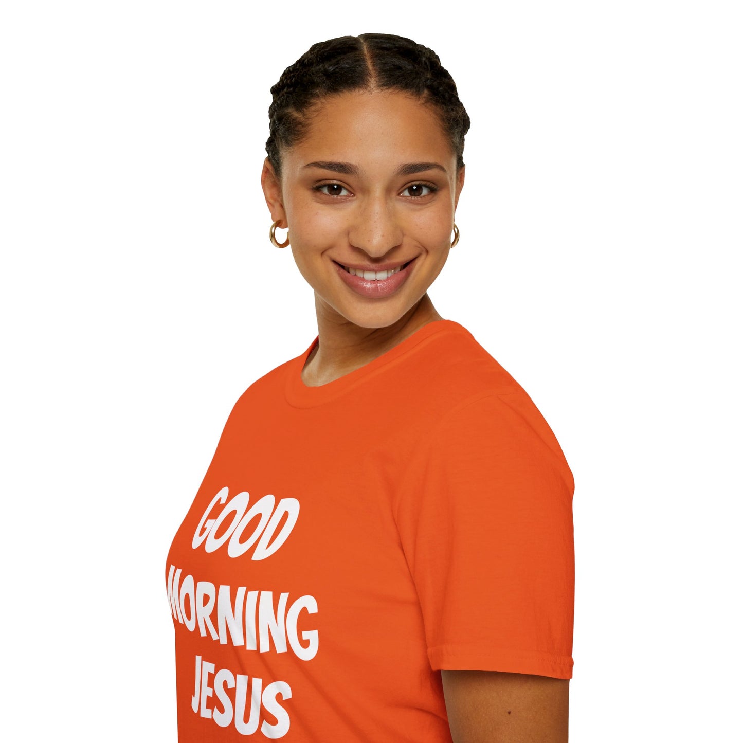 Unisex Softstyle T-Shirt - Black Writing - GOOD MORNING JESUS