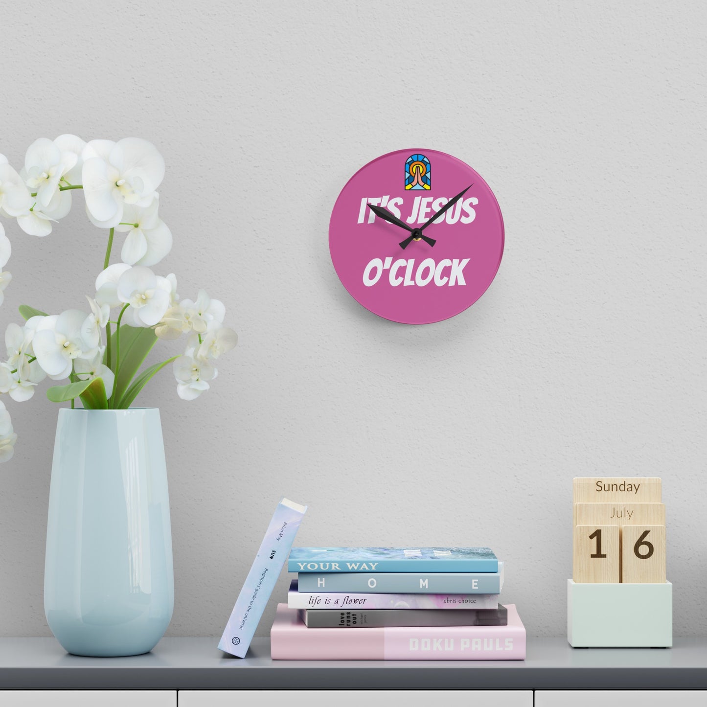 Acrylic Wall Clock - PINK
