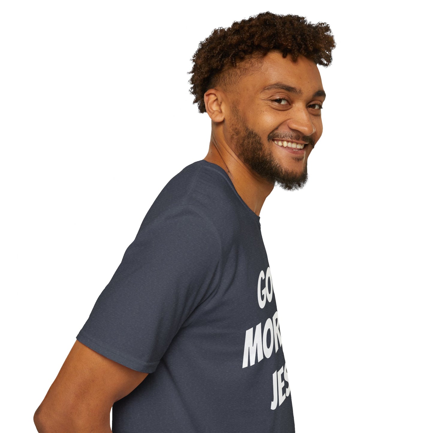 Unisex Softstyle T-Shirt - Black Writing - GOOD MORNING JESUS