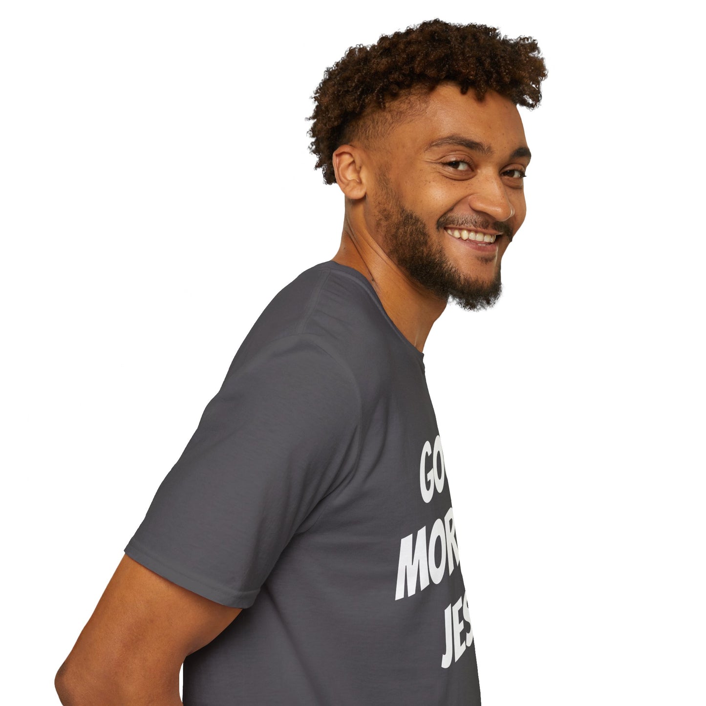 Unisex Softstyle T-Shirt - Black Writing - GOOD MORNING JESUS