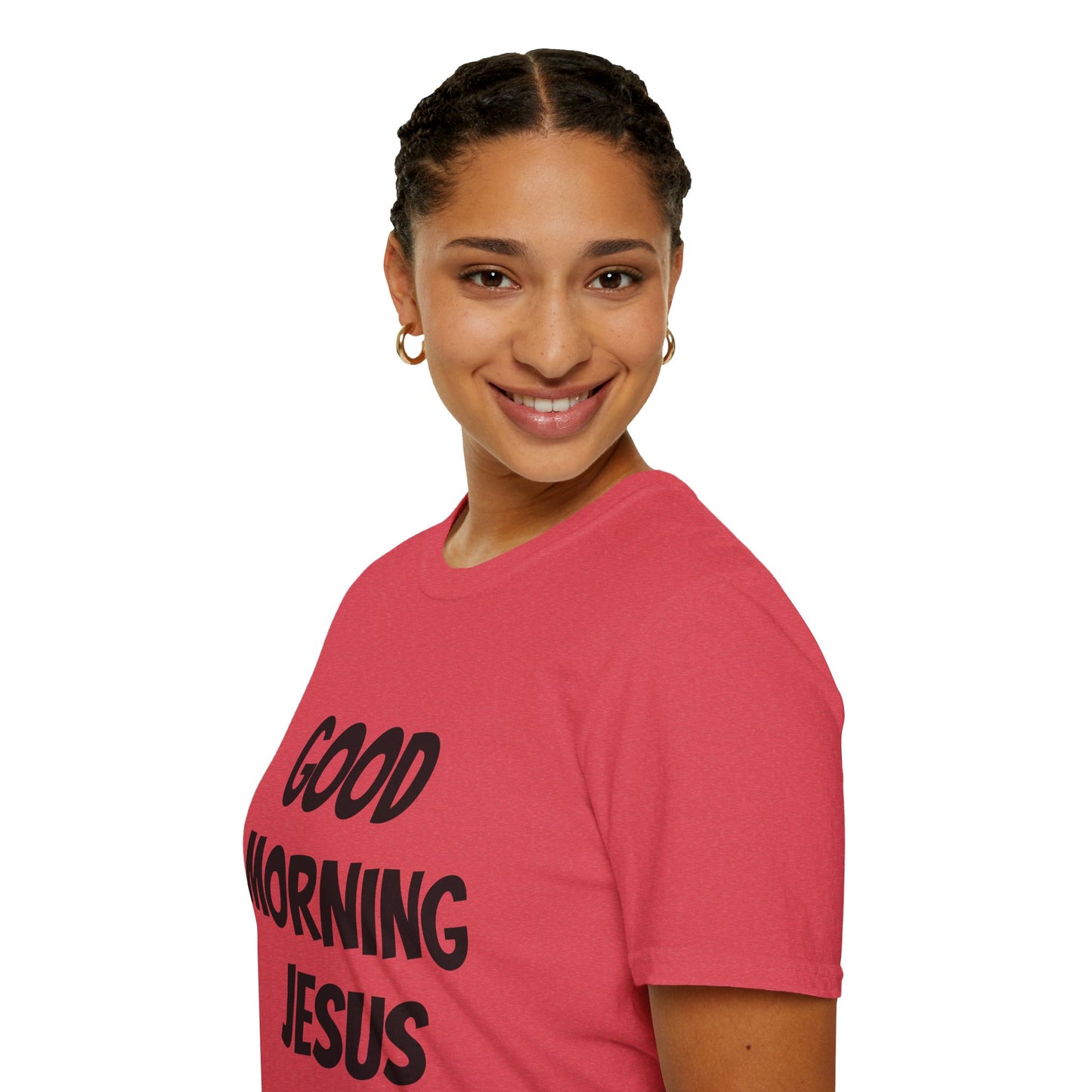 Unisex Softstyle T-Shirt - Black Writing - GOOD MORNING JESUS