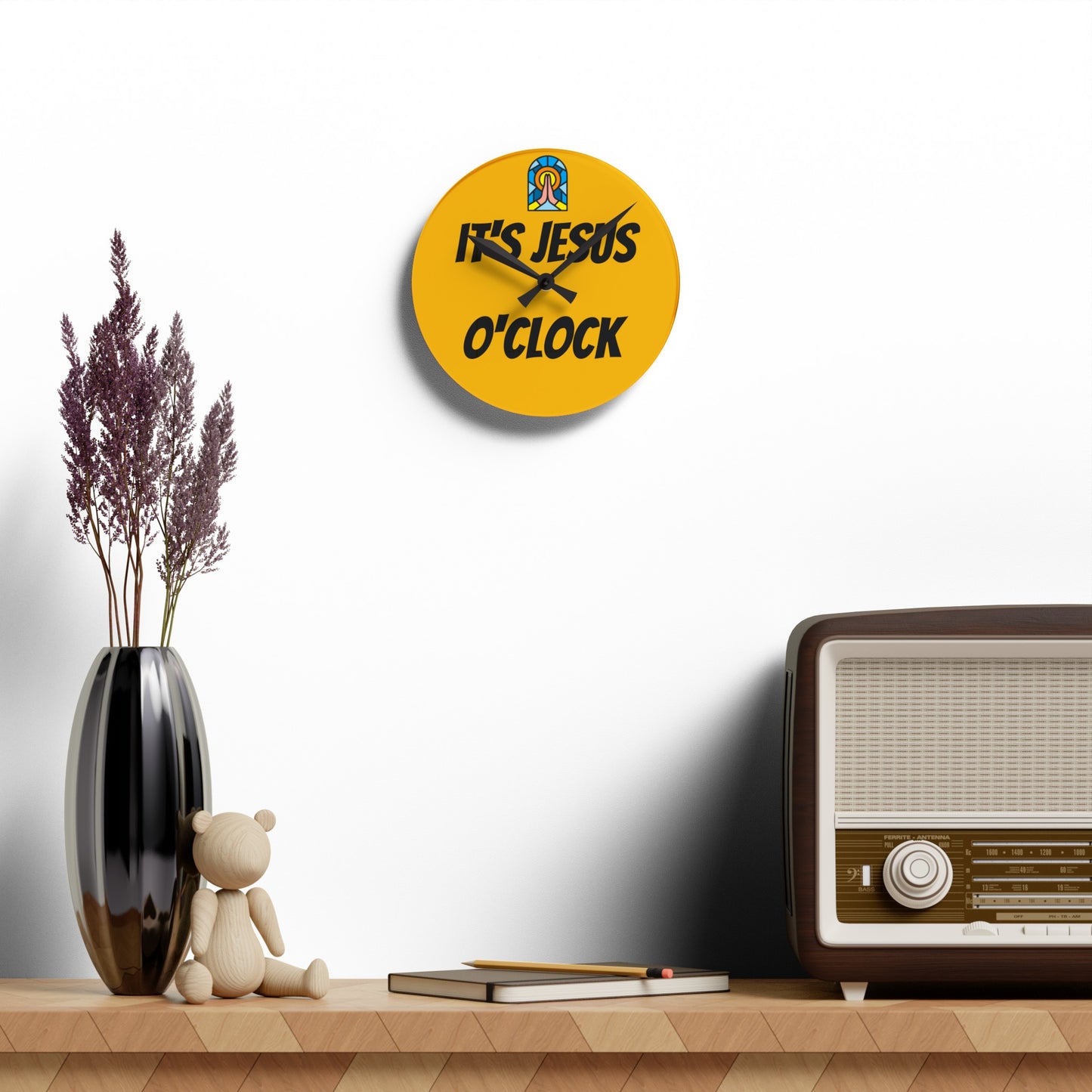 Acrylic Wall Clock - YELLOW