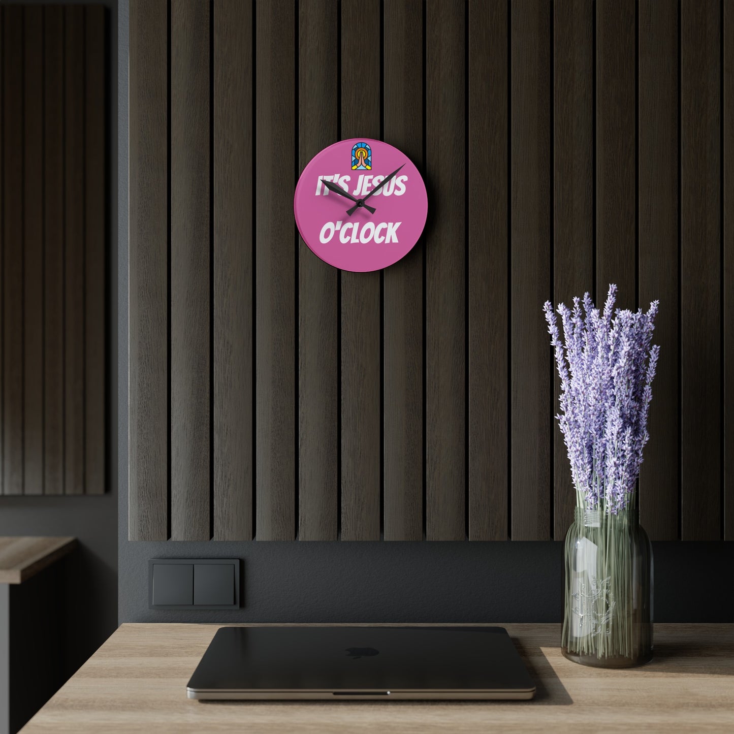 Acrylic Wall Clock - PINK
