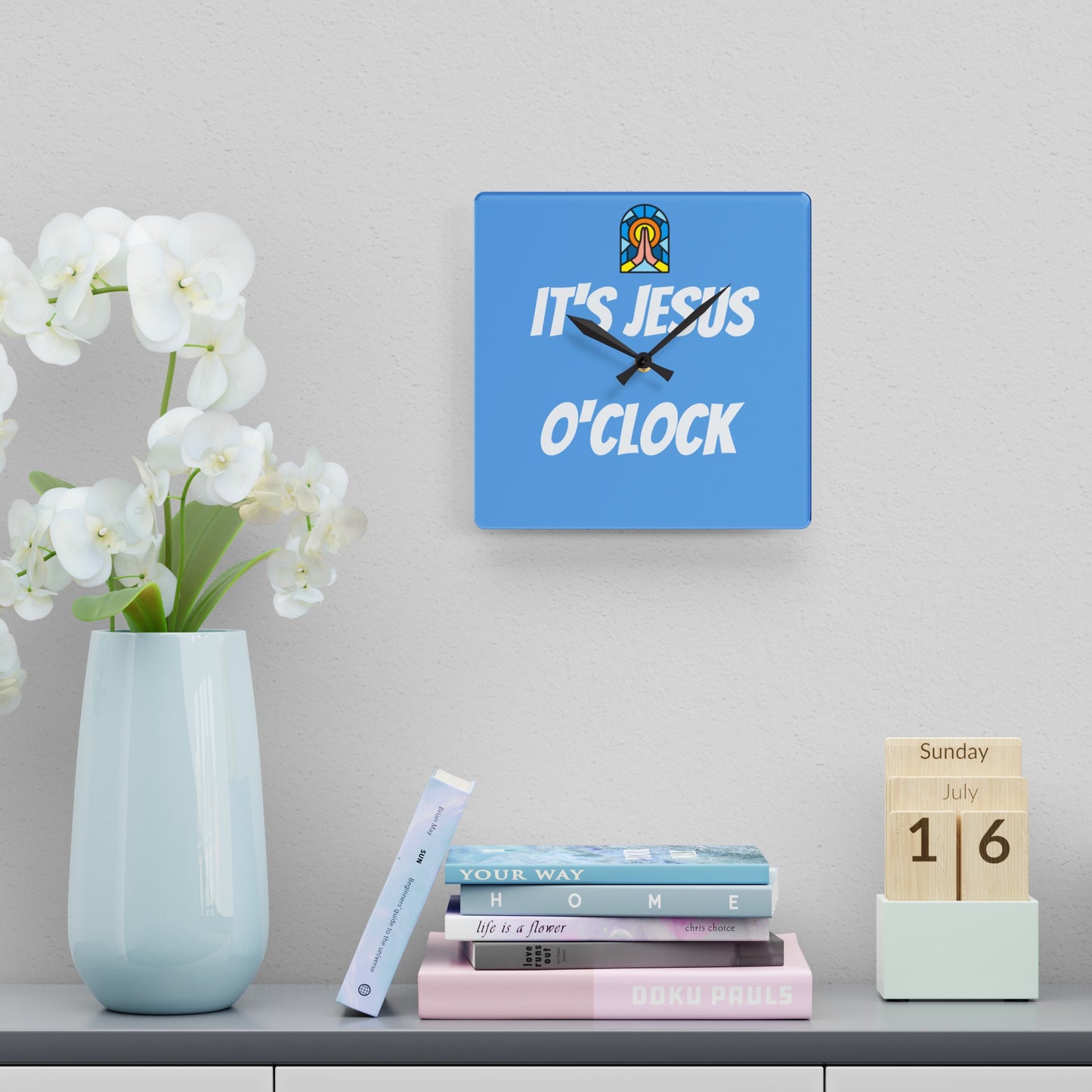 Acrylic Wall Clock - BABY BLUE