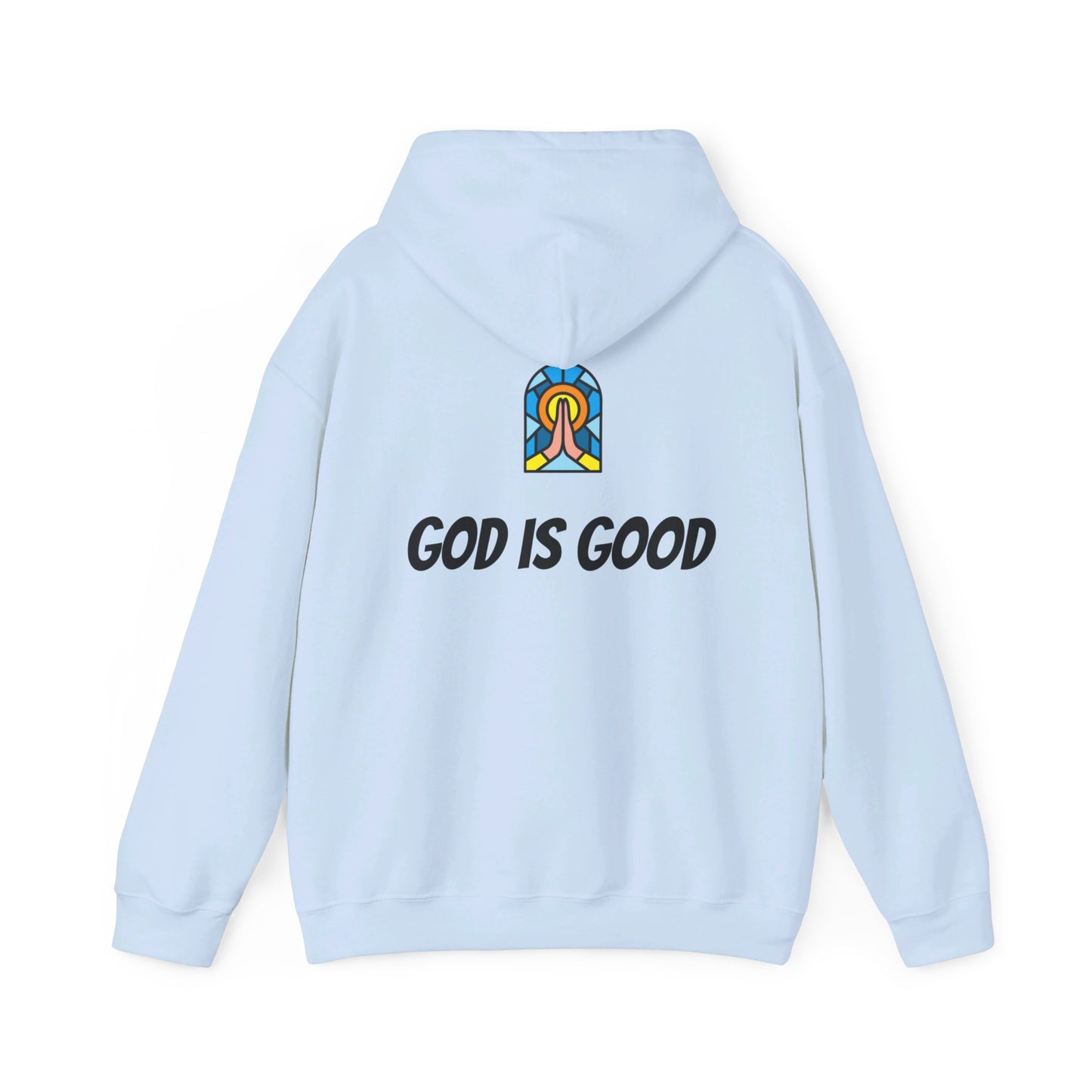 Unisex Heavy Blend™ Hooded Sweatshirt - Black Writing - GOOD MORNING JESUS