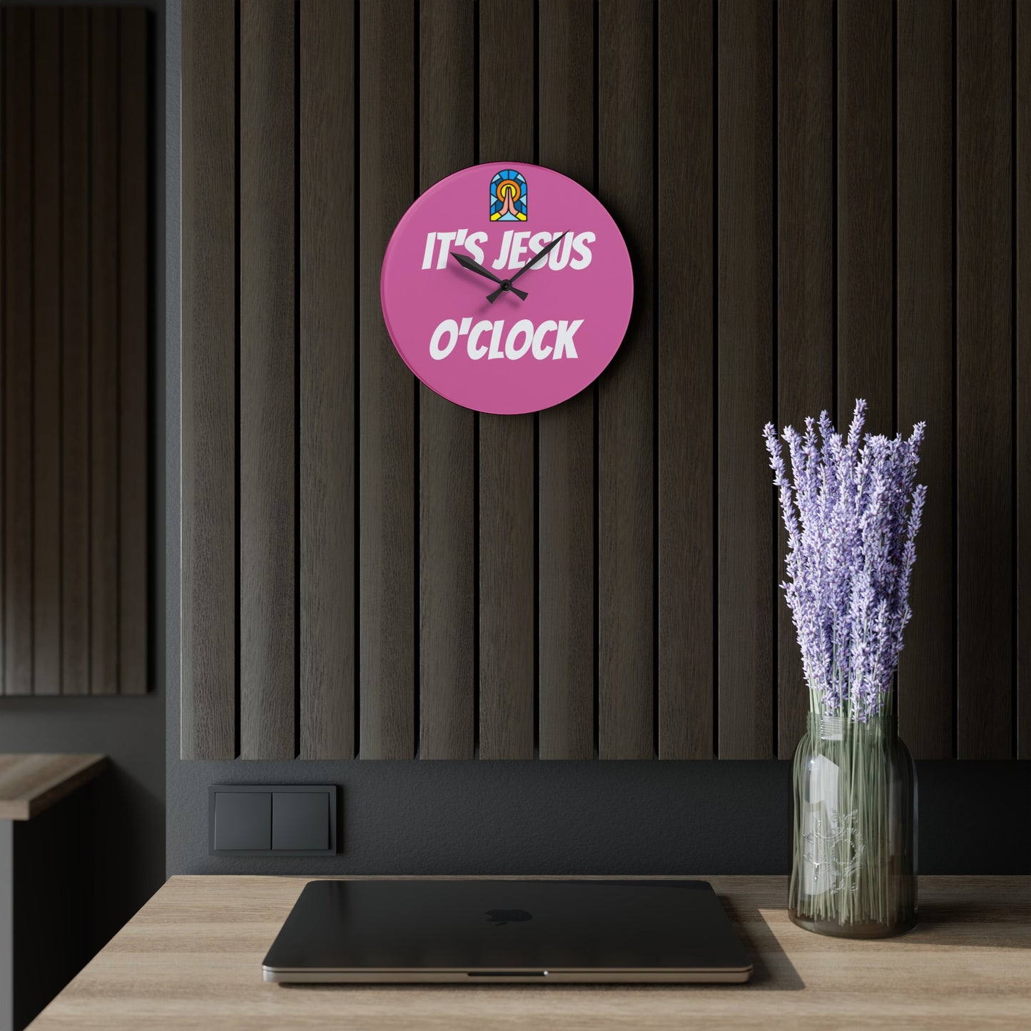 Acrylic Wall Clock - PINK