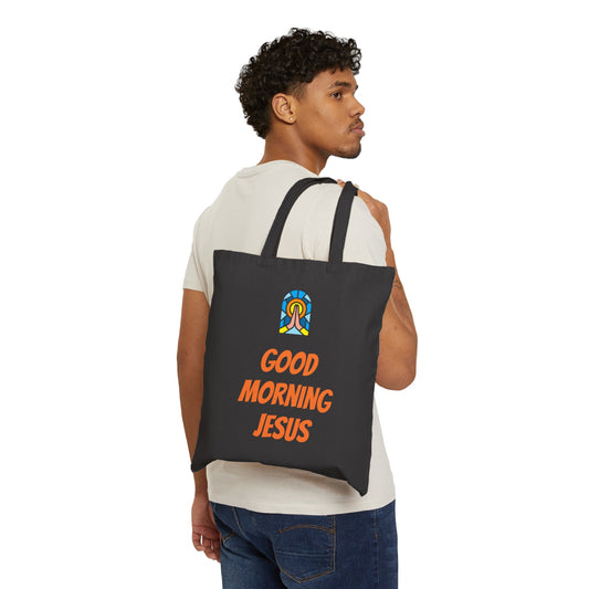 Cotton Canvas Tote Bag - GOOD MORNING JESUS