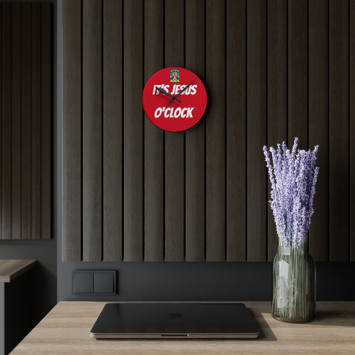 Acrylic Wall Clock - RED