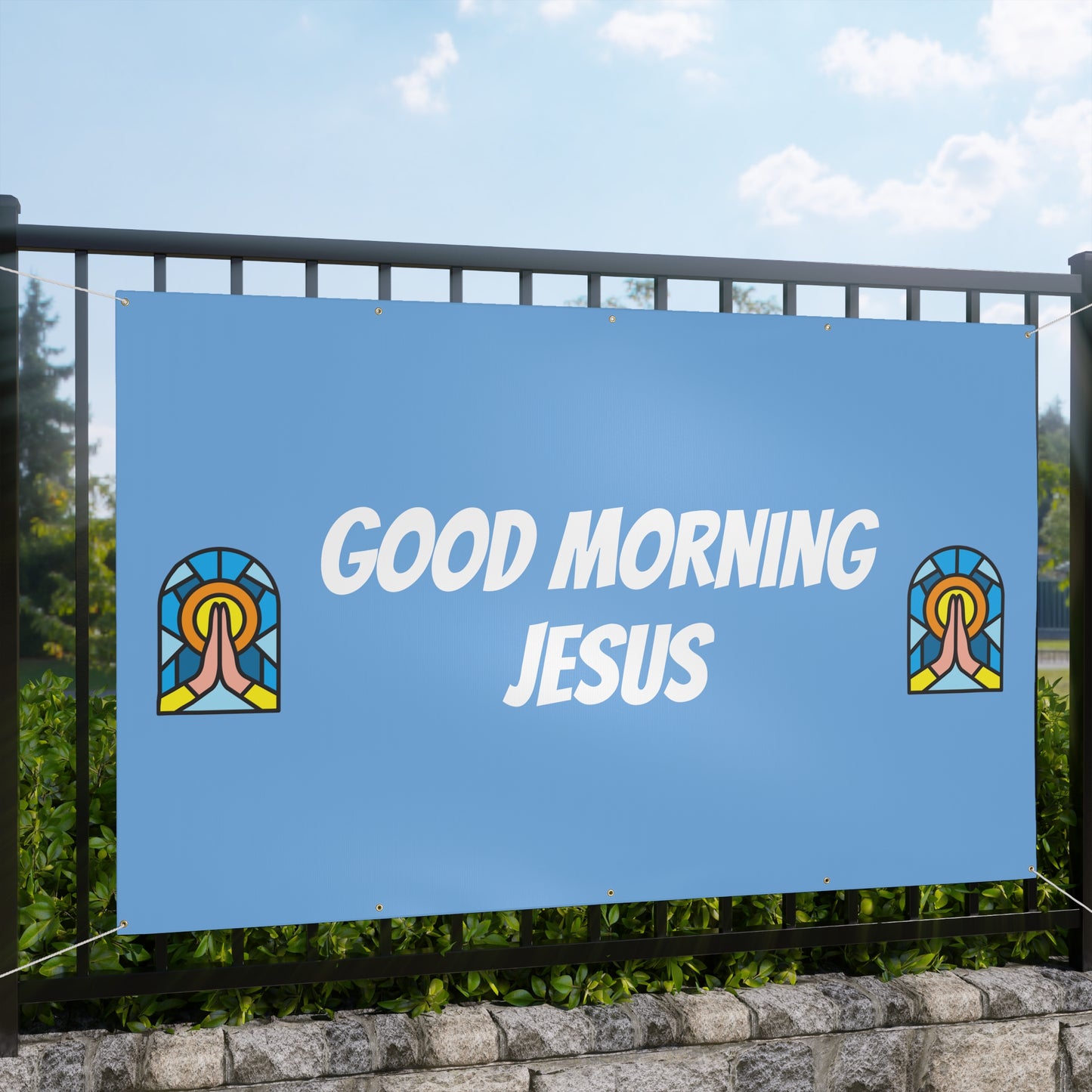Matte Banner - BABY BLUE