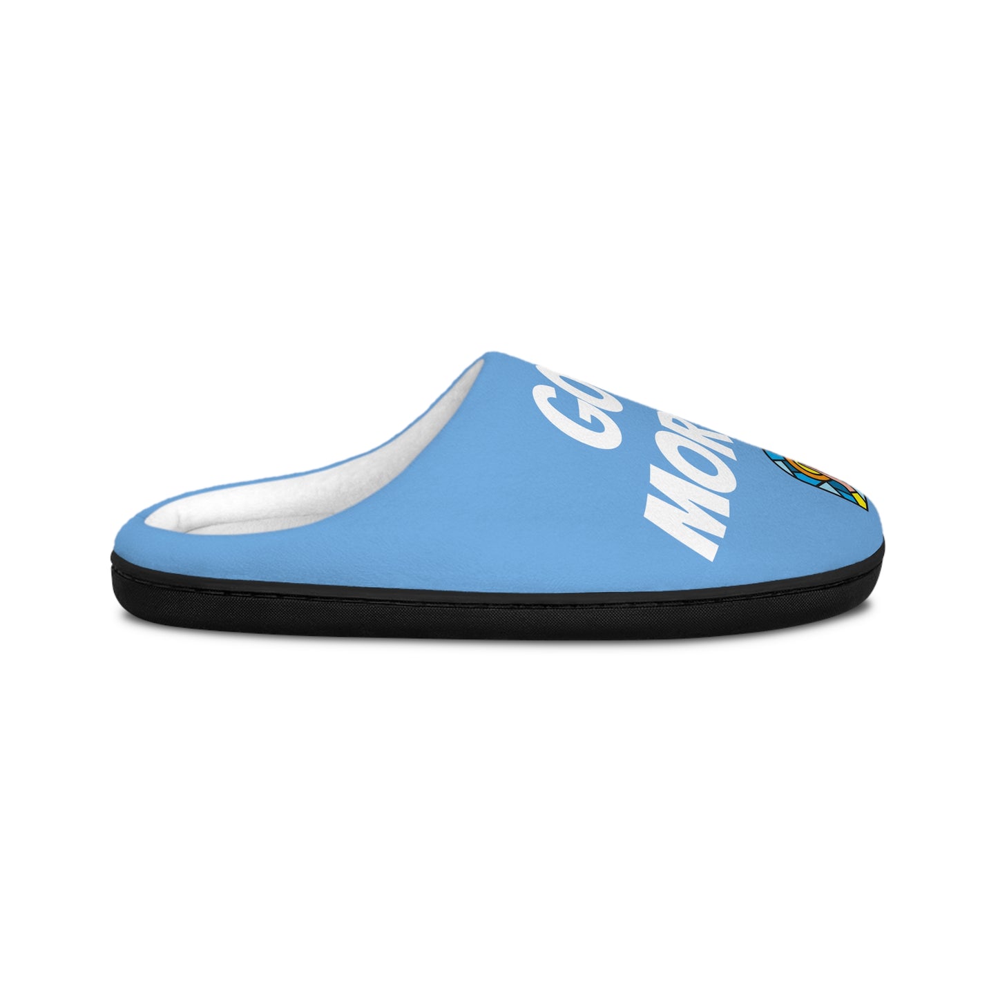 Men's Indoor Slippers - GOOD MORNING JESUS - BABY BLUE