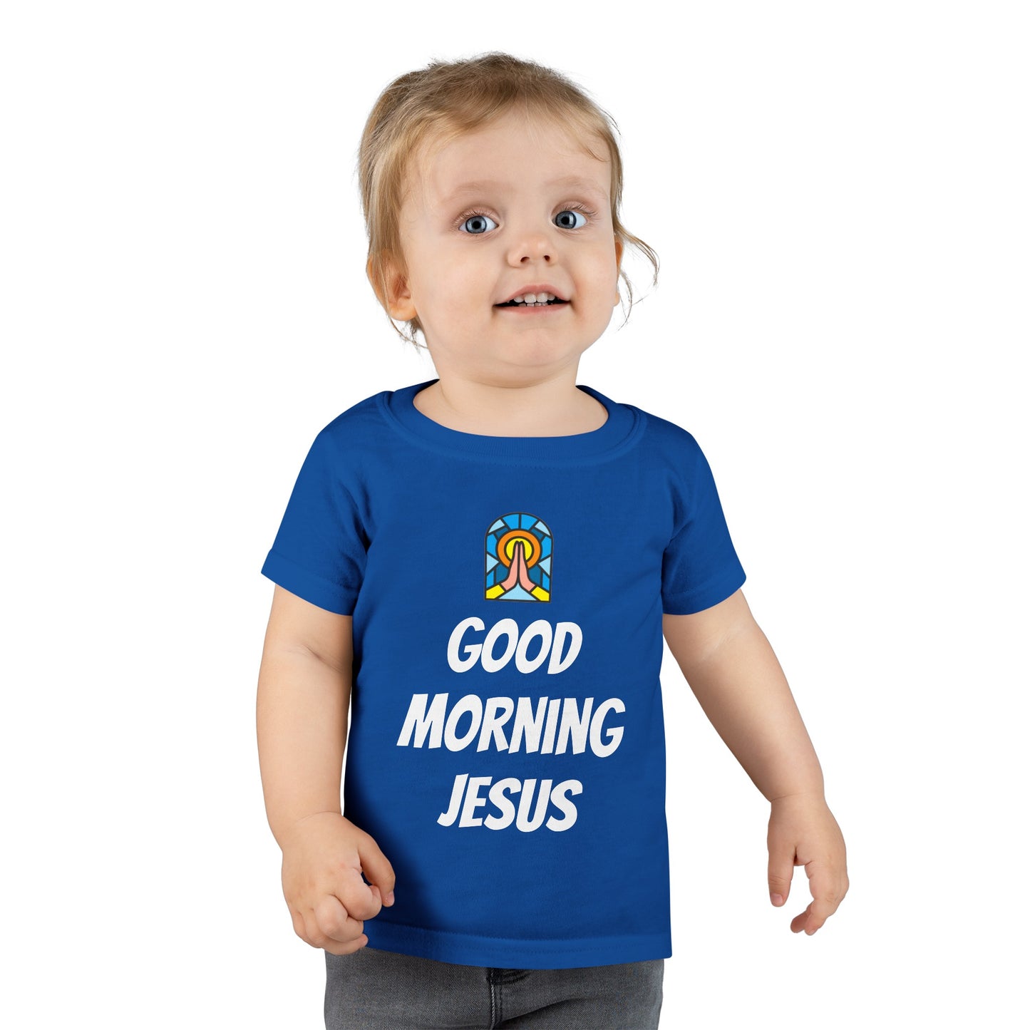 Toddler T-shirt - White Writing - GOOD MORNING JESUS