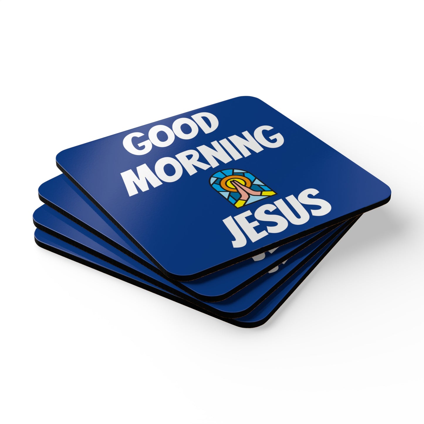 Corkwood Coaster Set - DARK BLUE