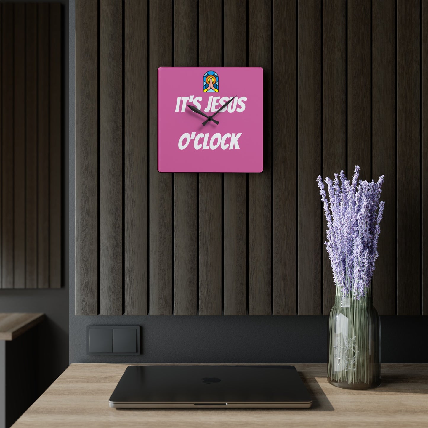 Acrylic Wall Clock - PINK