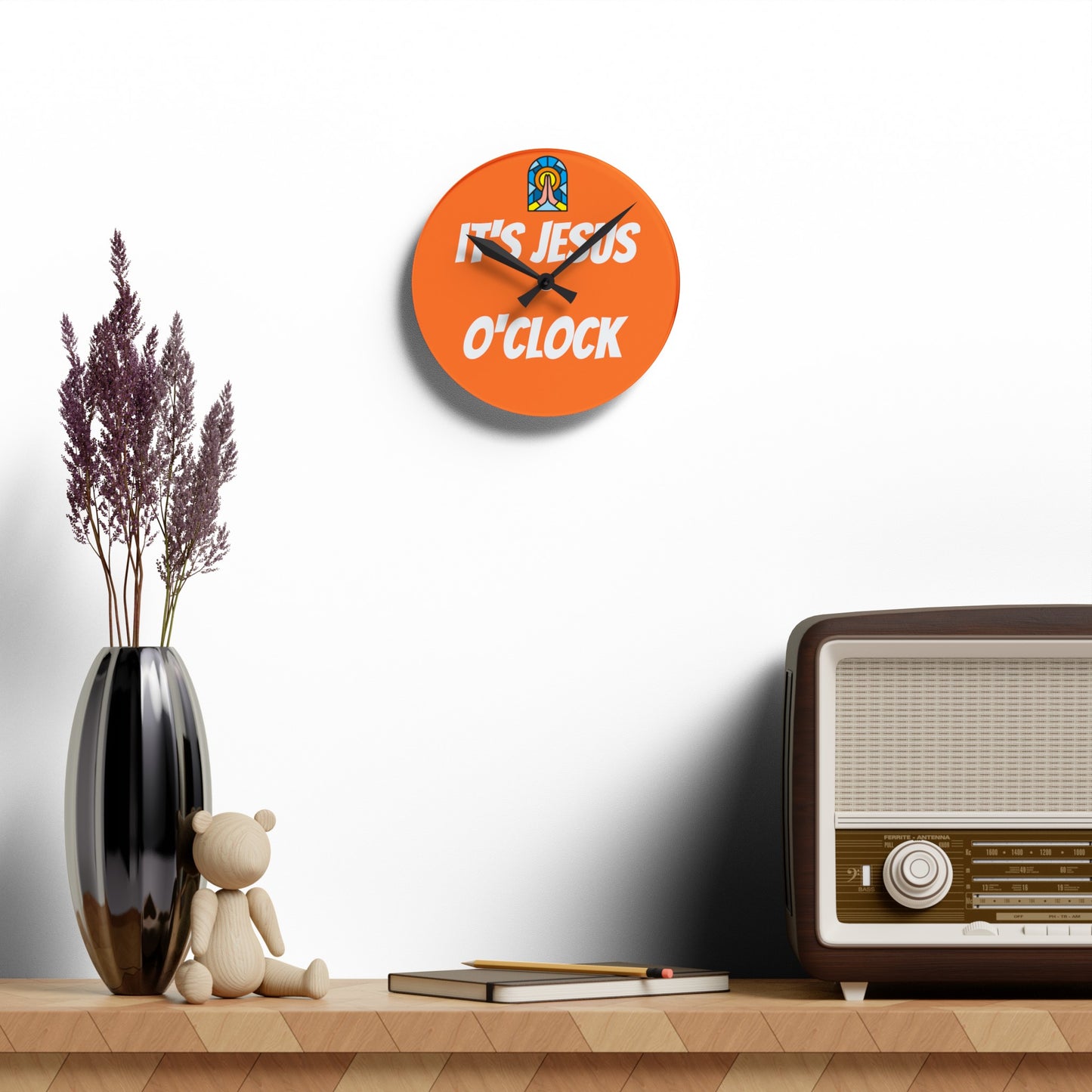 Acrylic Wall Clock - ORANGE