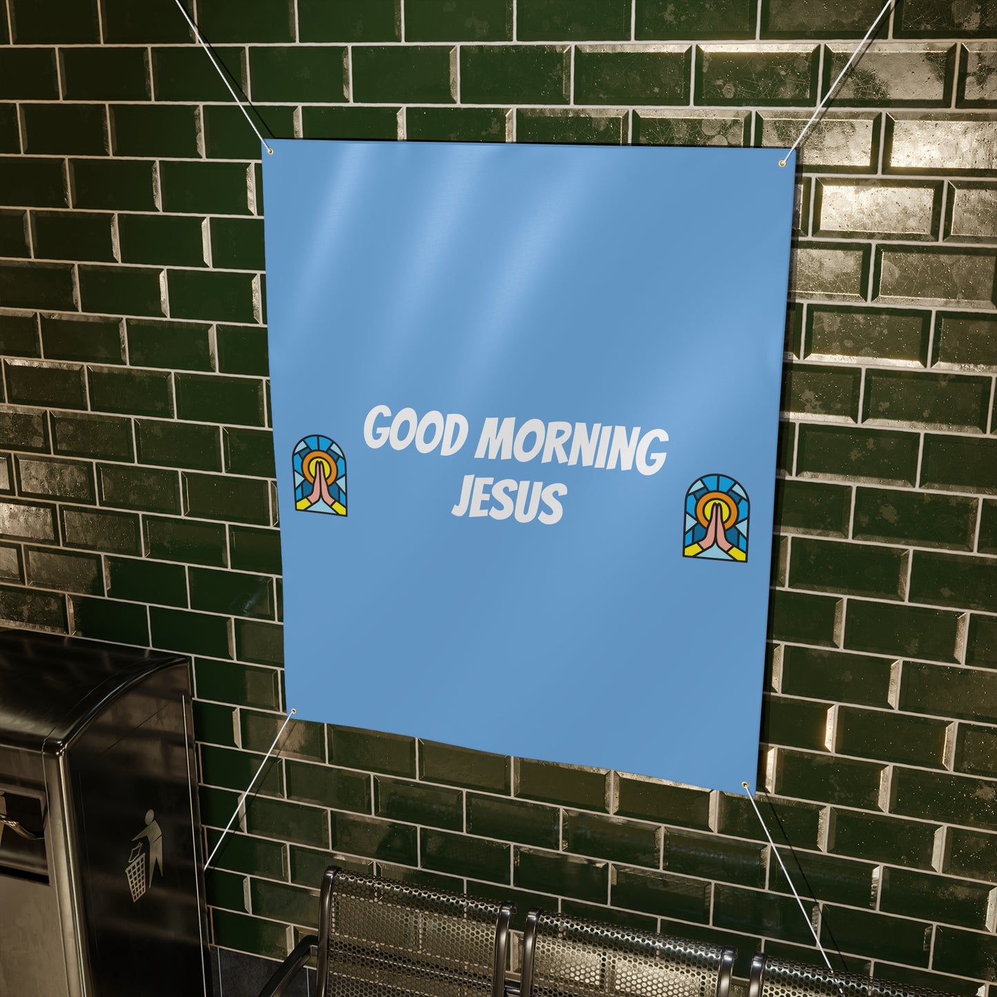 Matte Banner - BABY BLUE