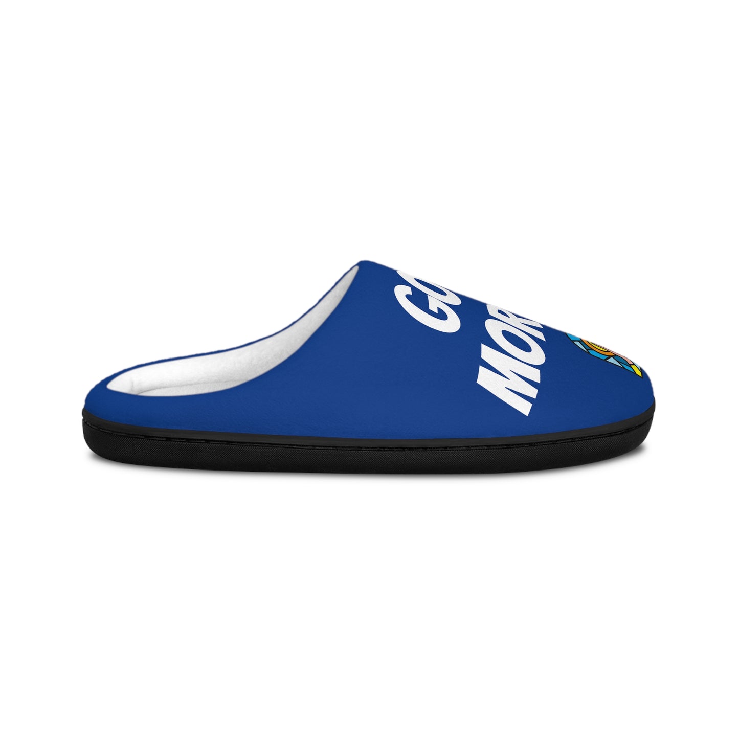Men's Indoor Slippers - GOOD MORNING JESUS - DARK BLUE