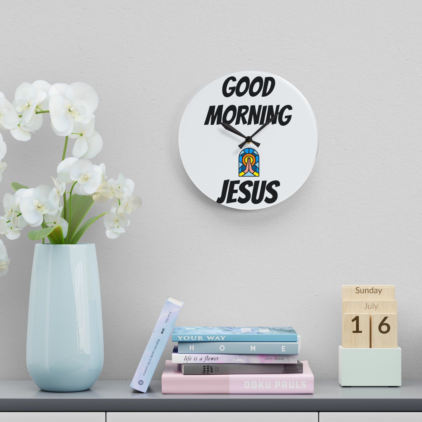 Acrylic Wall Clock - WHITE