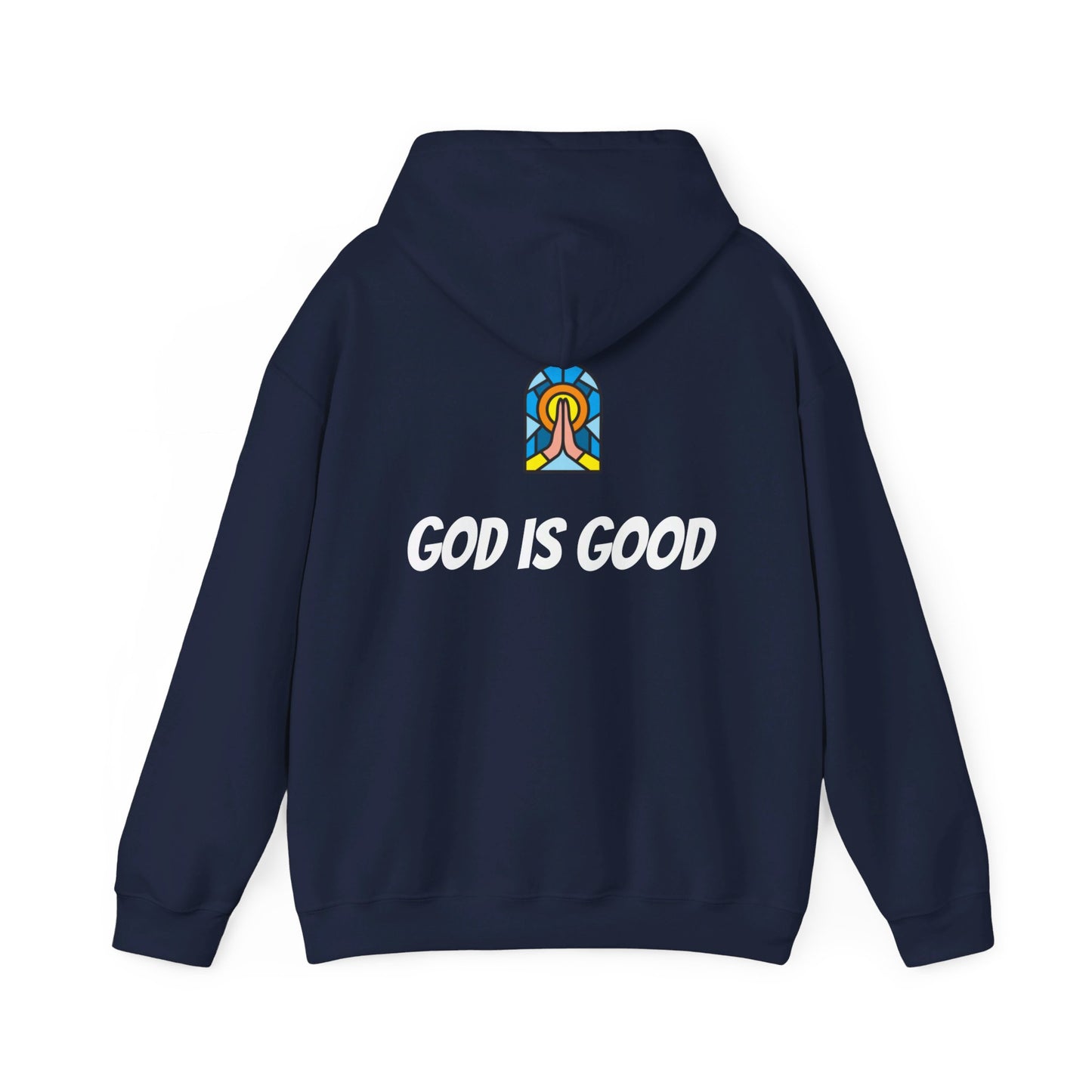 Unisex Heavy Blend™ Hooded Sweatshirt - Black Writing - GOOD MORNING JESUS