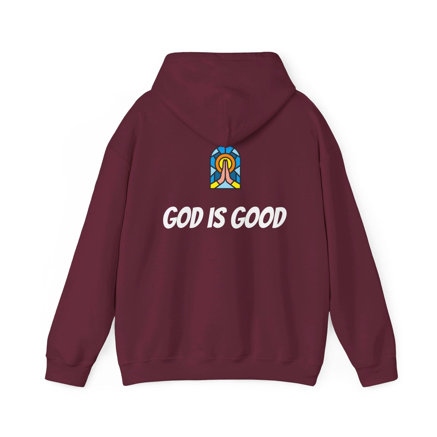 Unisex Heavy Blend™ Hooded Sweatshirt - Black Writing - GOOD MORNING JESUS
