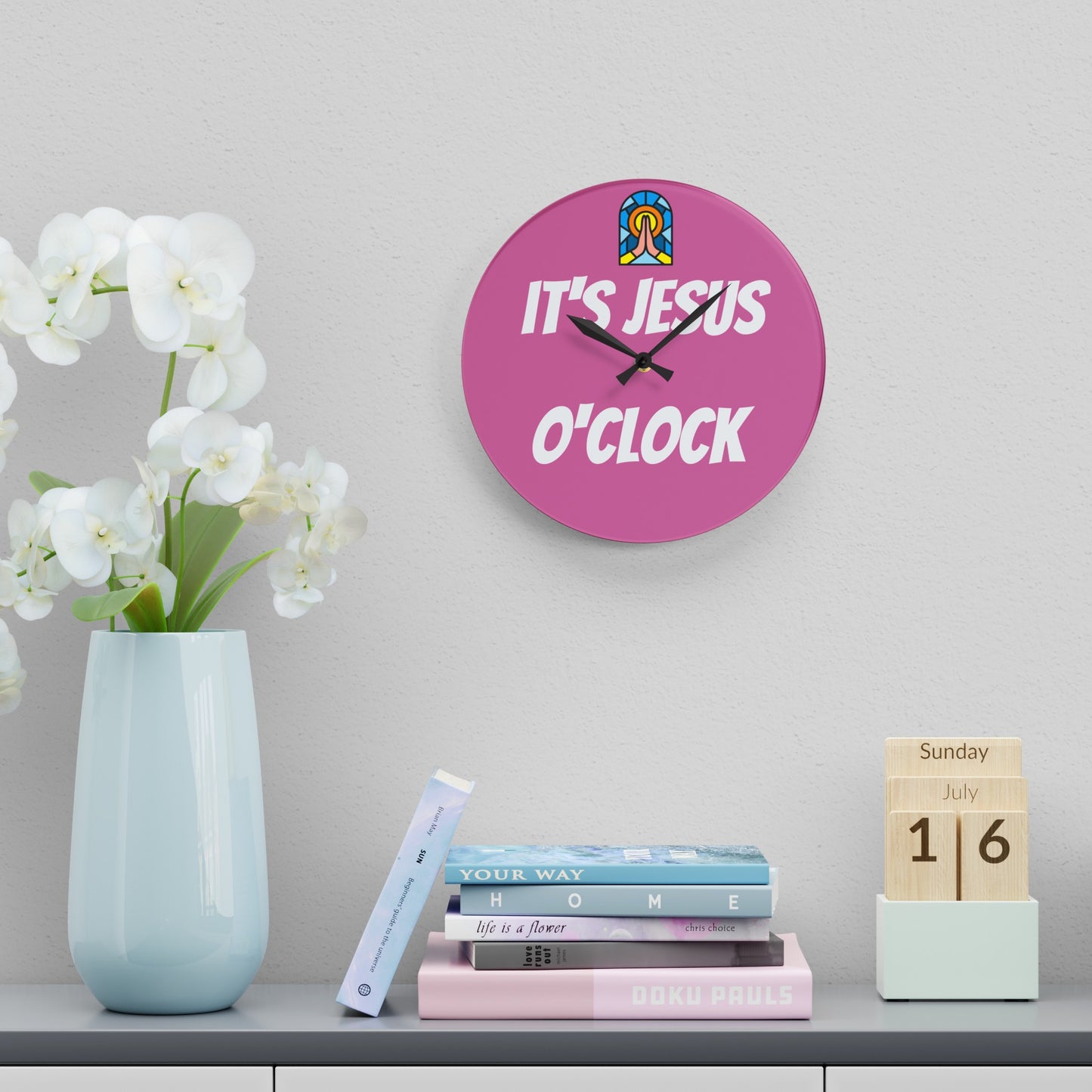 Acrylic Wall Clock - PINK