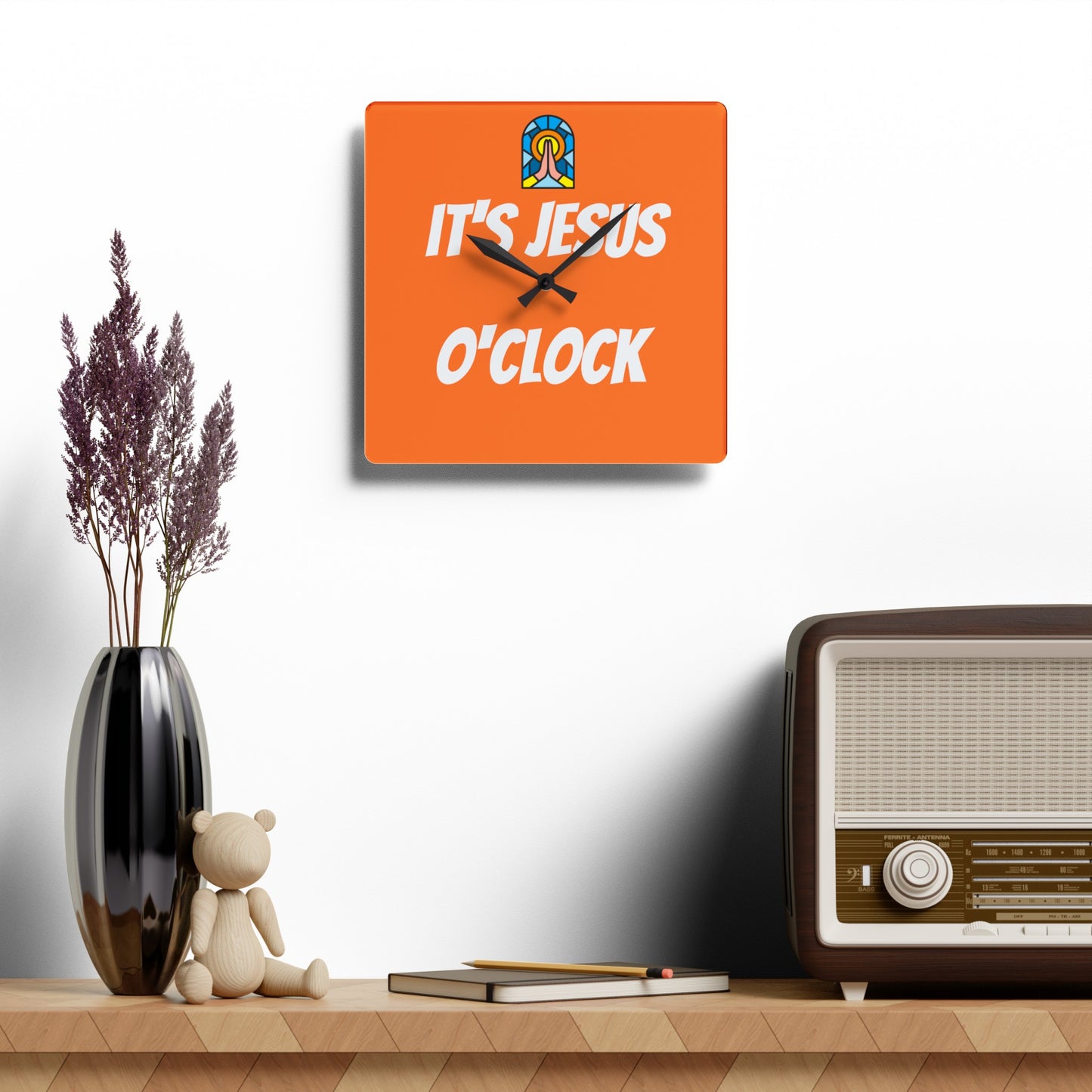 Acrylic Wall Clock - ORANGE