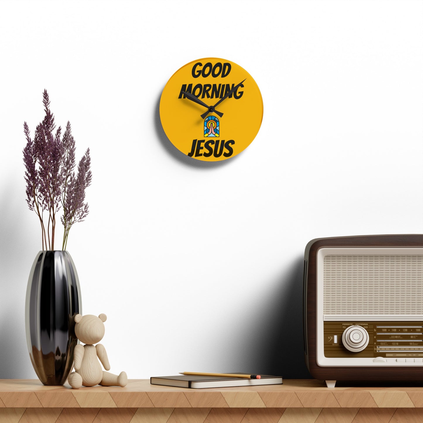 Acrylic Wall Clock - YELLOW