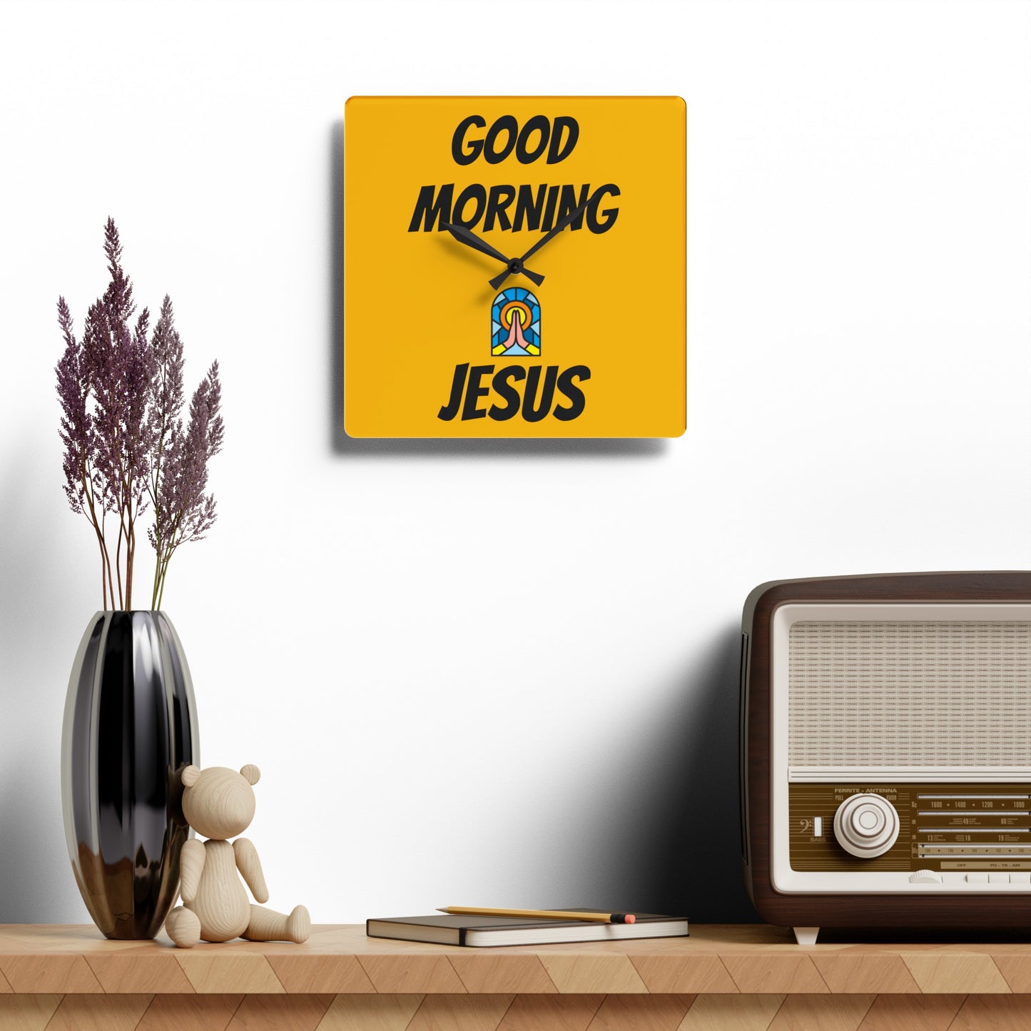 Acrylic Wall Clock - YELLOW