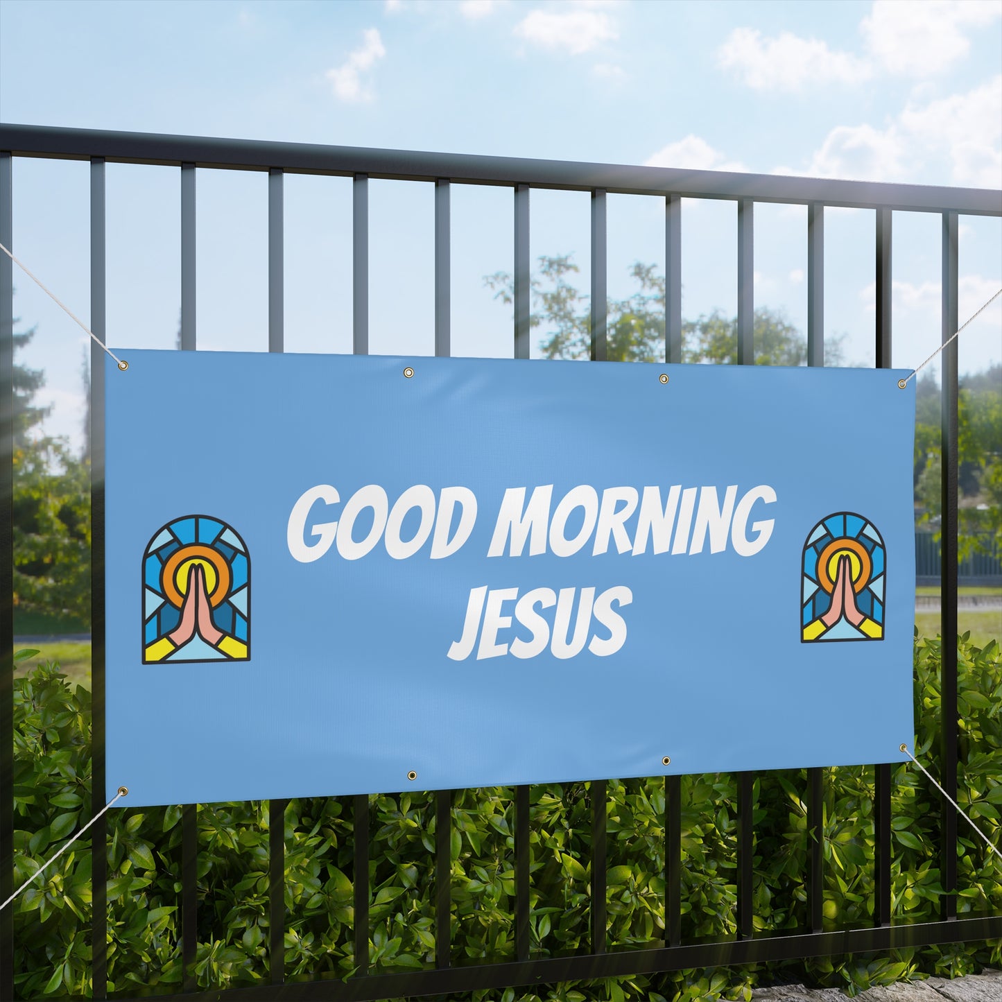 Matte Banner - BABY BLUE