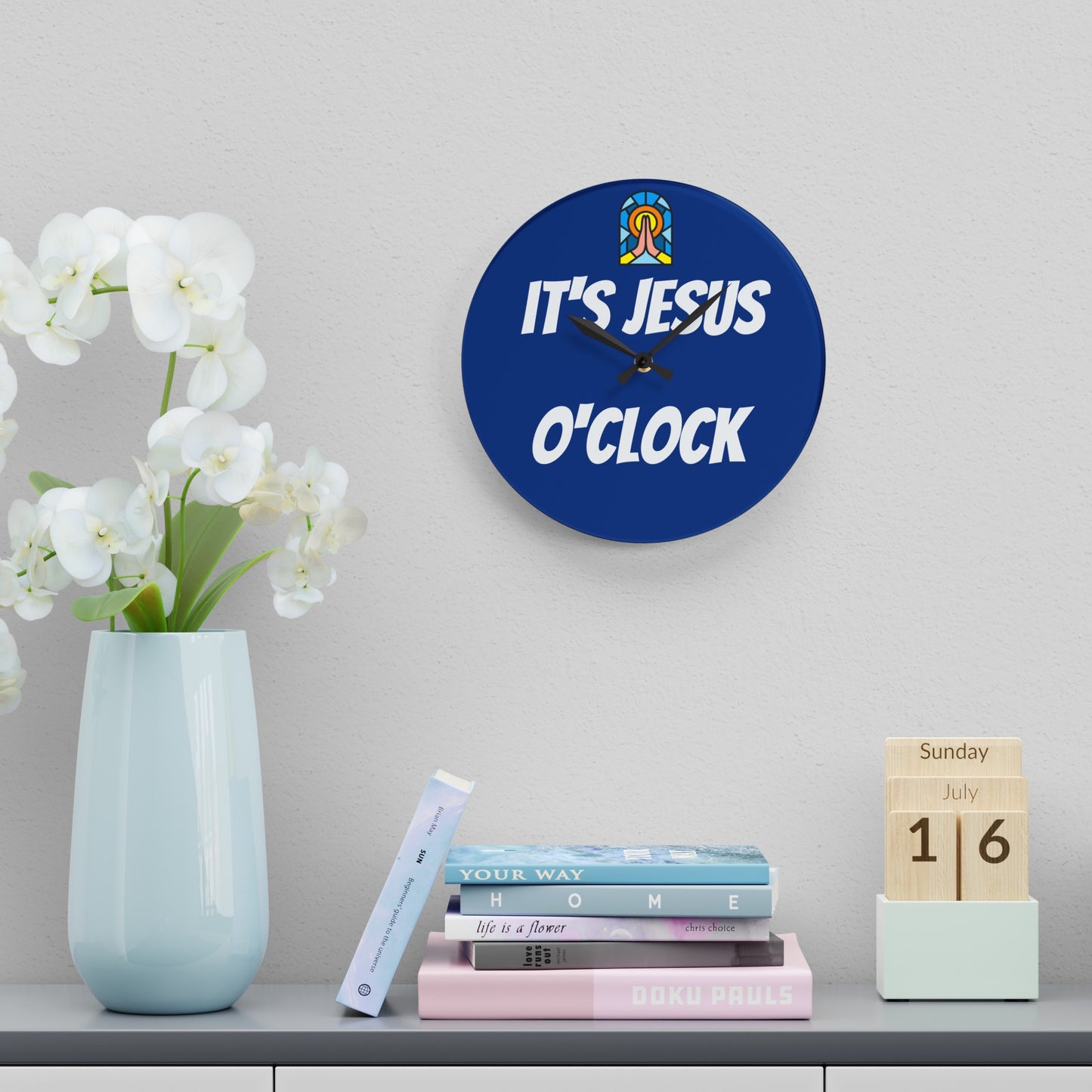 Acrylic Wall Clock - DARK BLUE