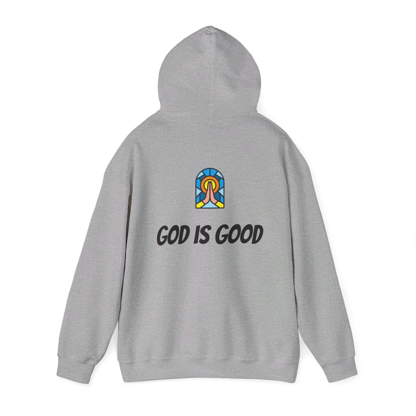Unisex Heavy Blend™ Hooded Sweatshirt - Black Writing - GOOD MORNING JESUS