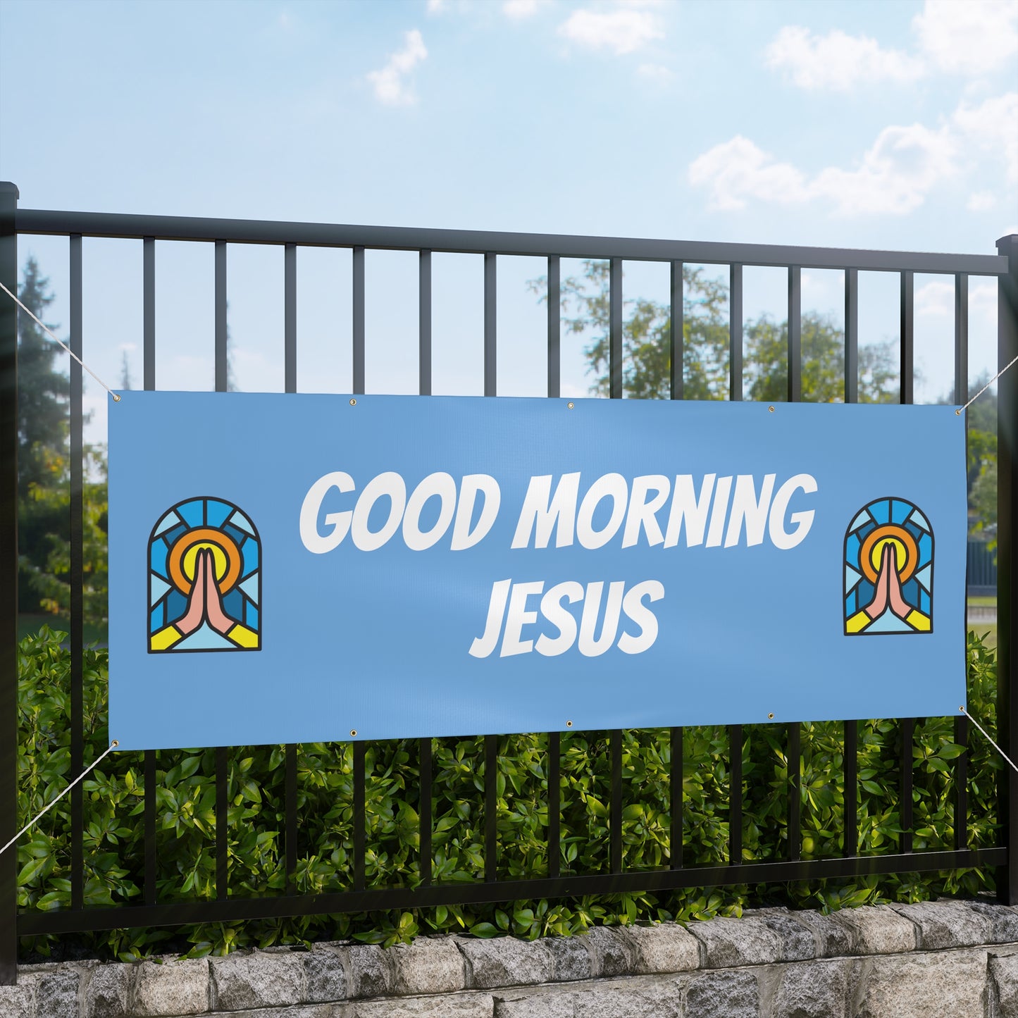 Matte Banner - BABY BLUE