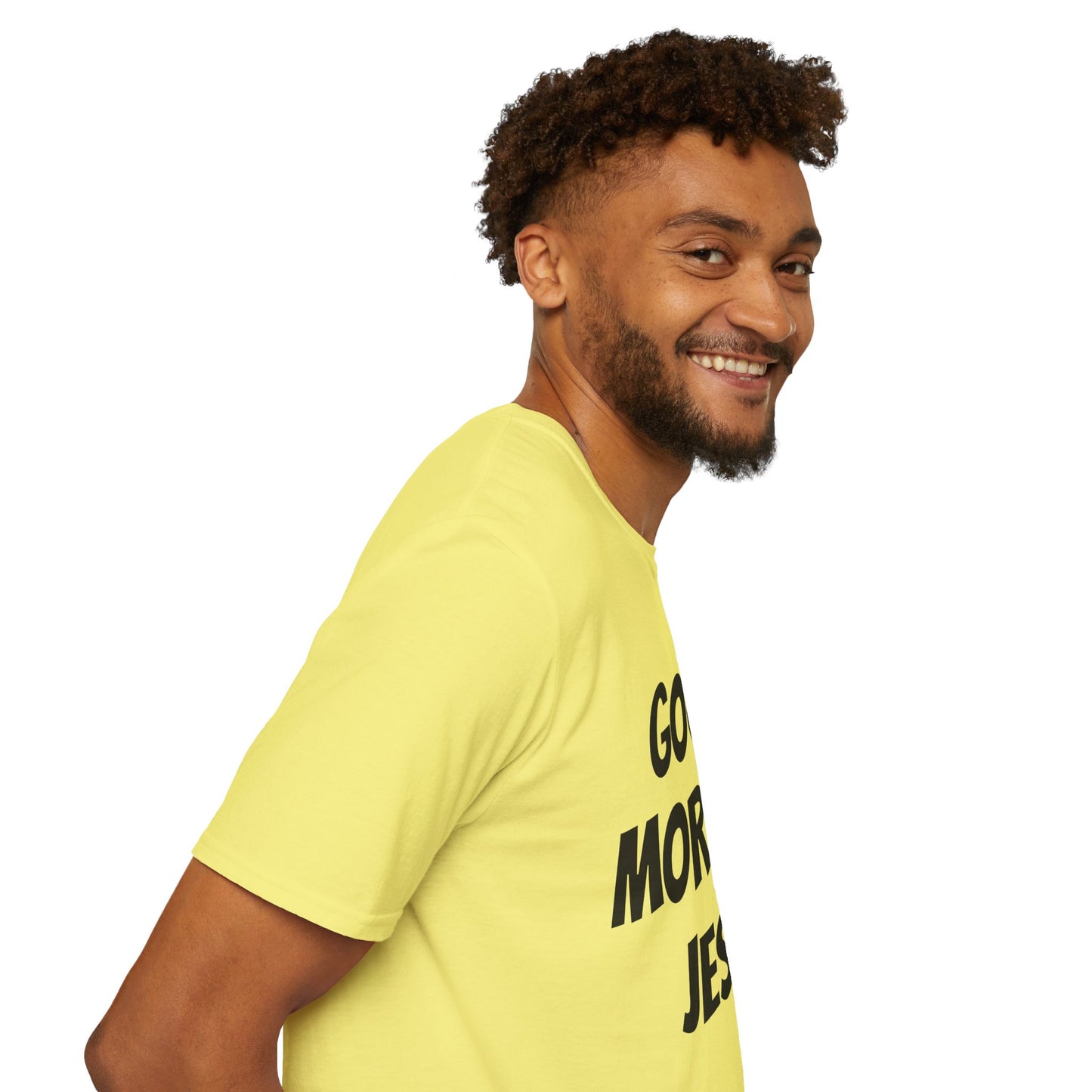 Unisex Softstyle T-Shirt - Black Writing - GOOD MORNING JESUS