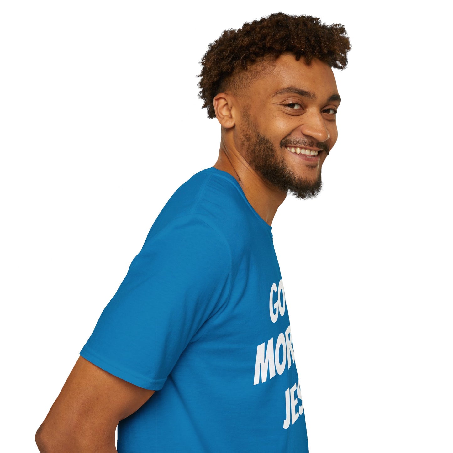 Unisex Softstyle T-Shirt - Black Writing - GOOD MORNING JESUS