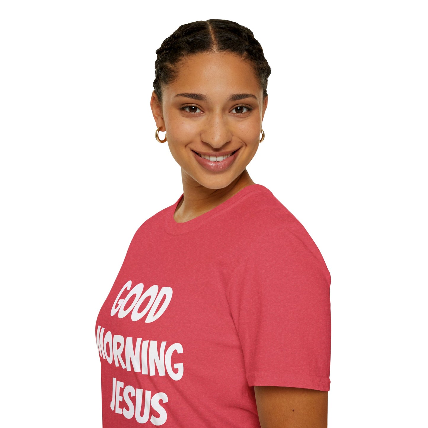 Unisex Softstyle T-Shirt - Black Writing - GOOD MORNING JESUS