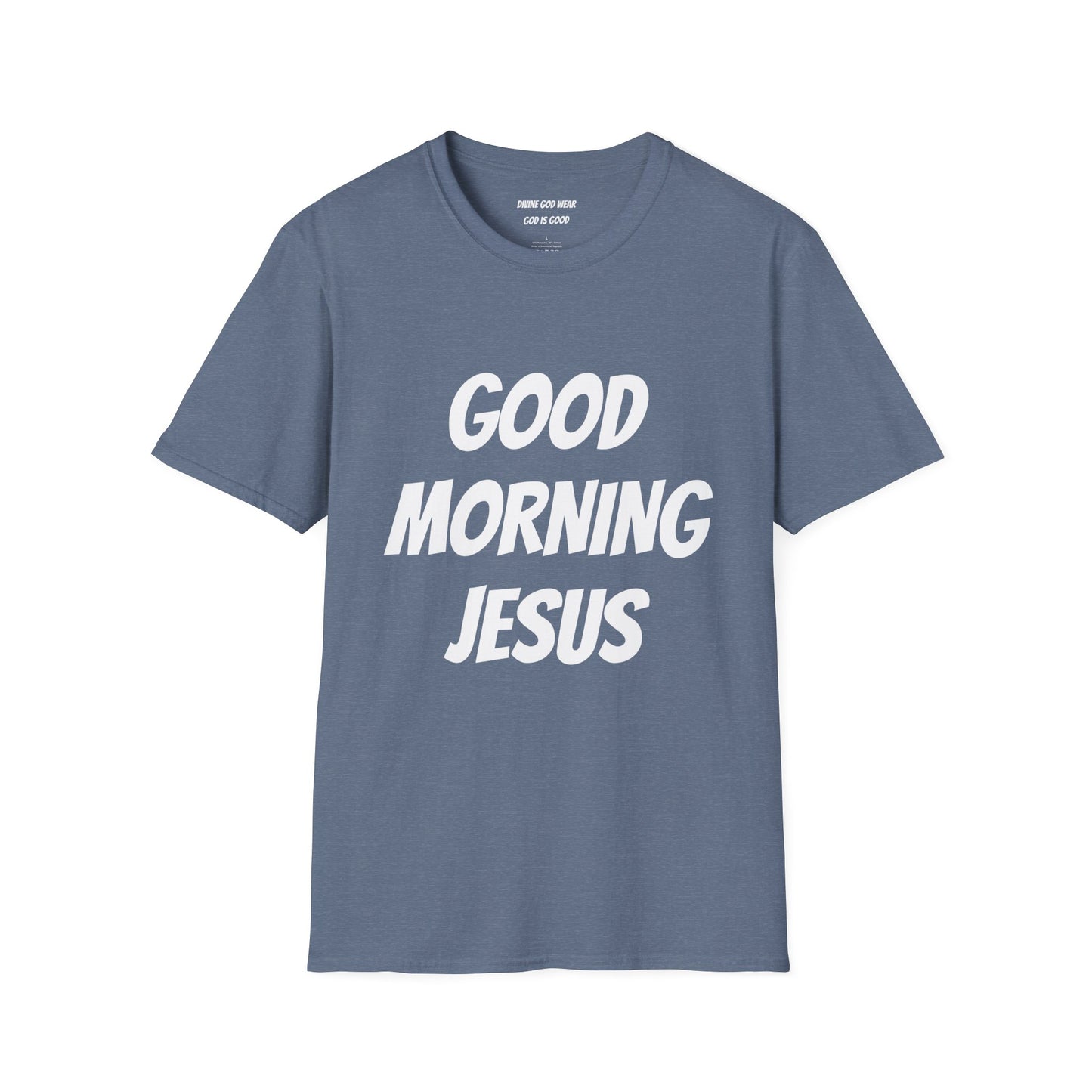 Unisex Softstyle T-Shirt - Black Writing - GOOD MORNING JESUS