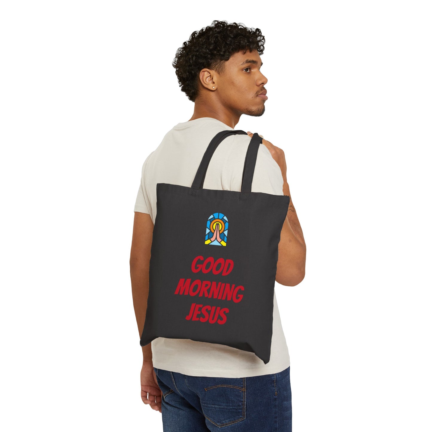 Cotton Canvas Tote Bag - GOOD MORNING JESUS
