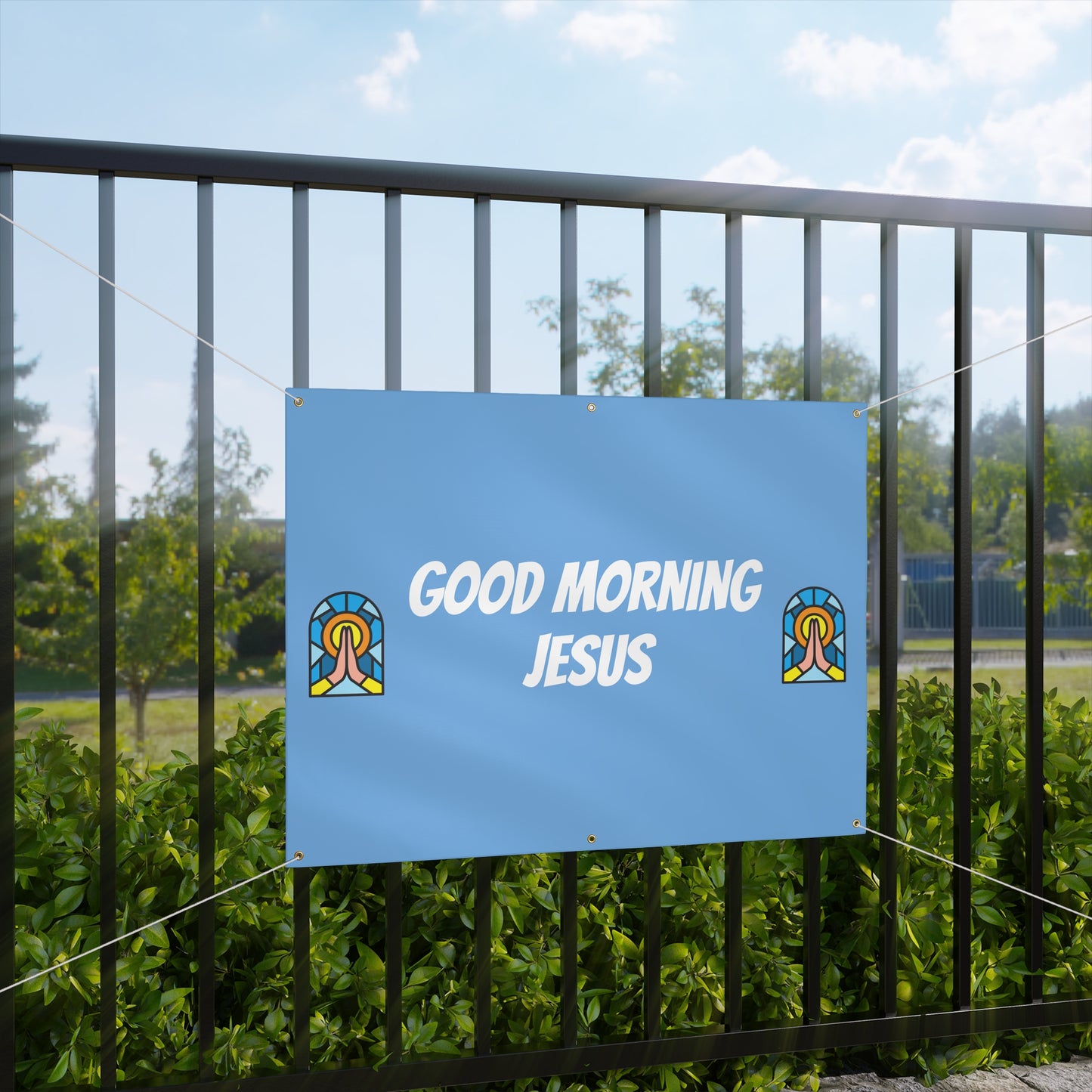 Matte Banner - BABY BLUE