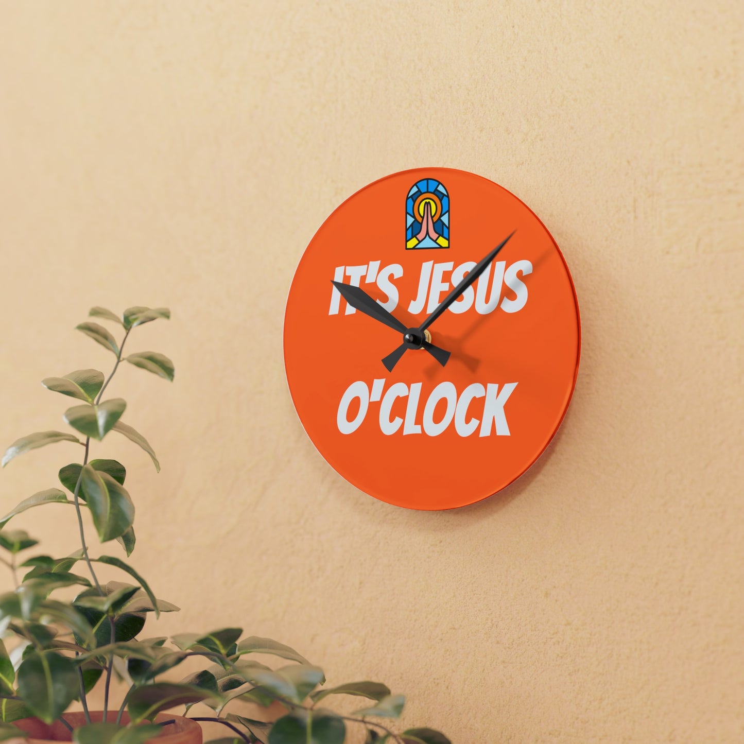 Acrylic Wall Clock - ORANGE